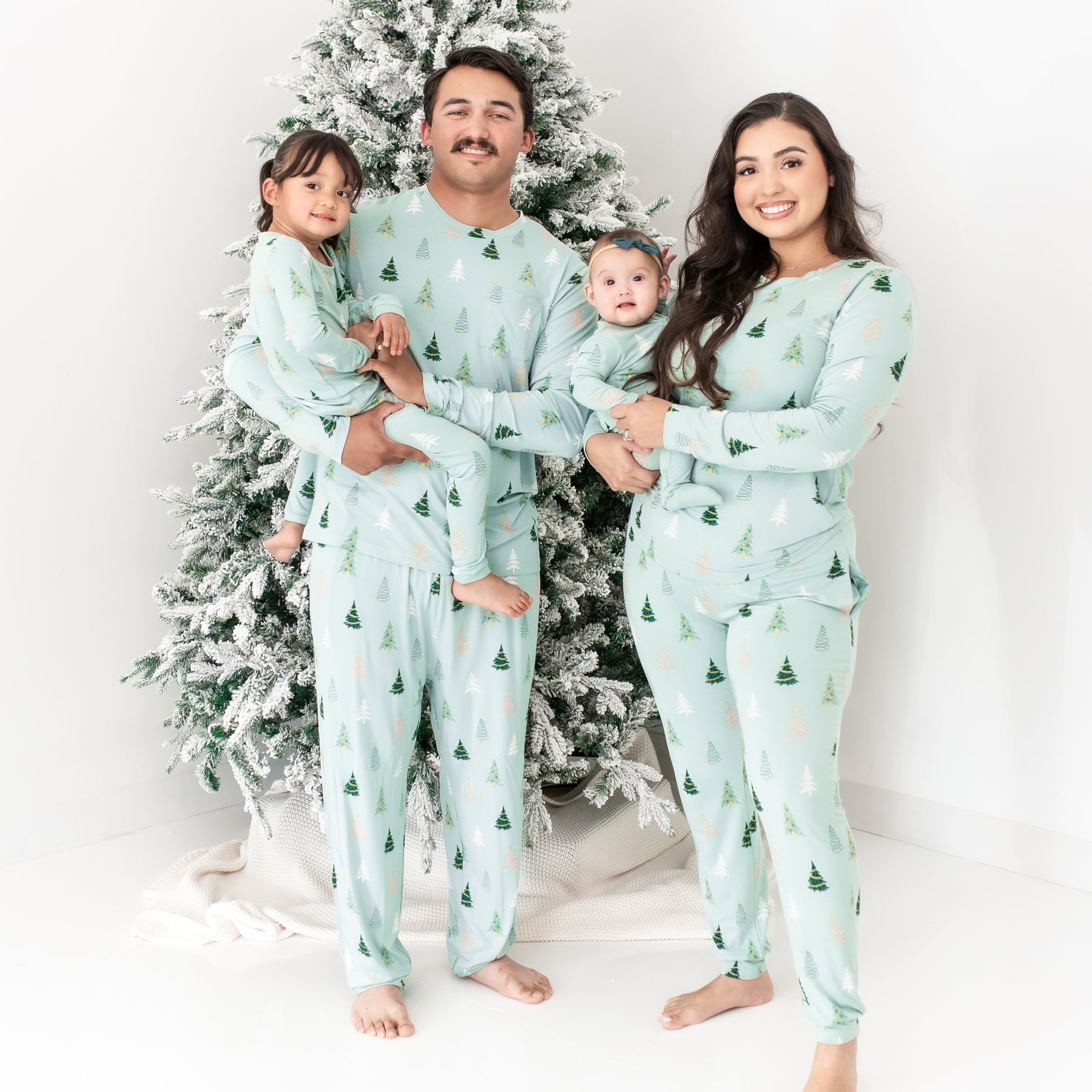 Long Sleeve Pajamas in Boho Tree