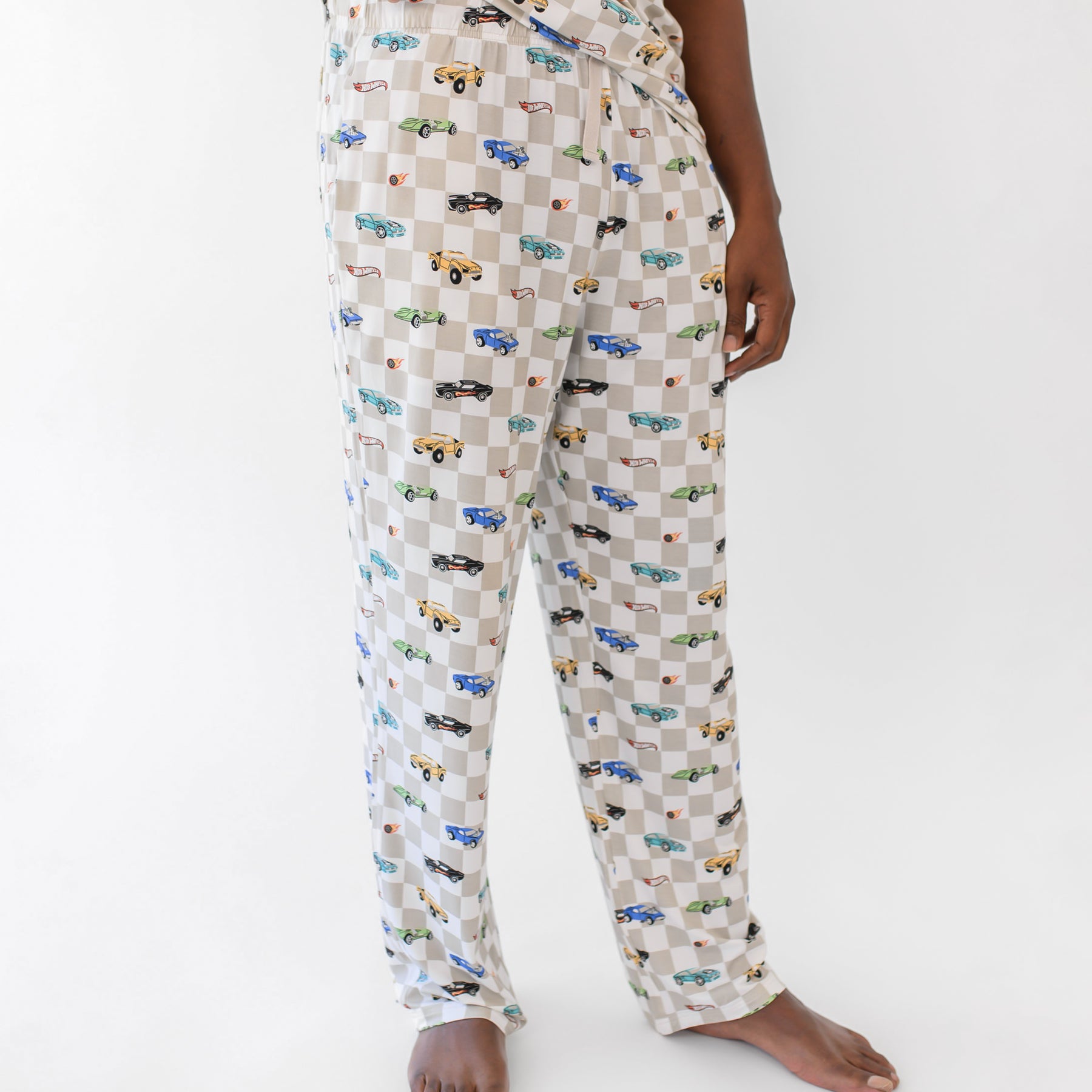 Men's Lounge Pants in Fast and Fierce shown on a male model