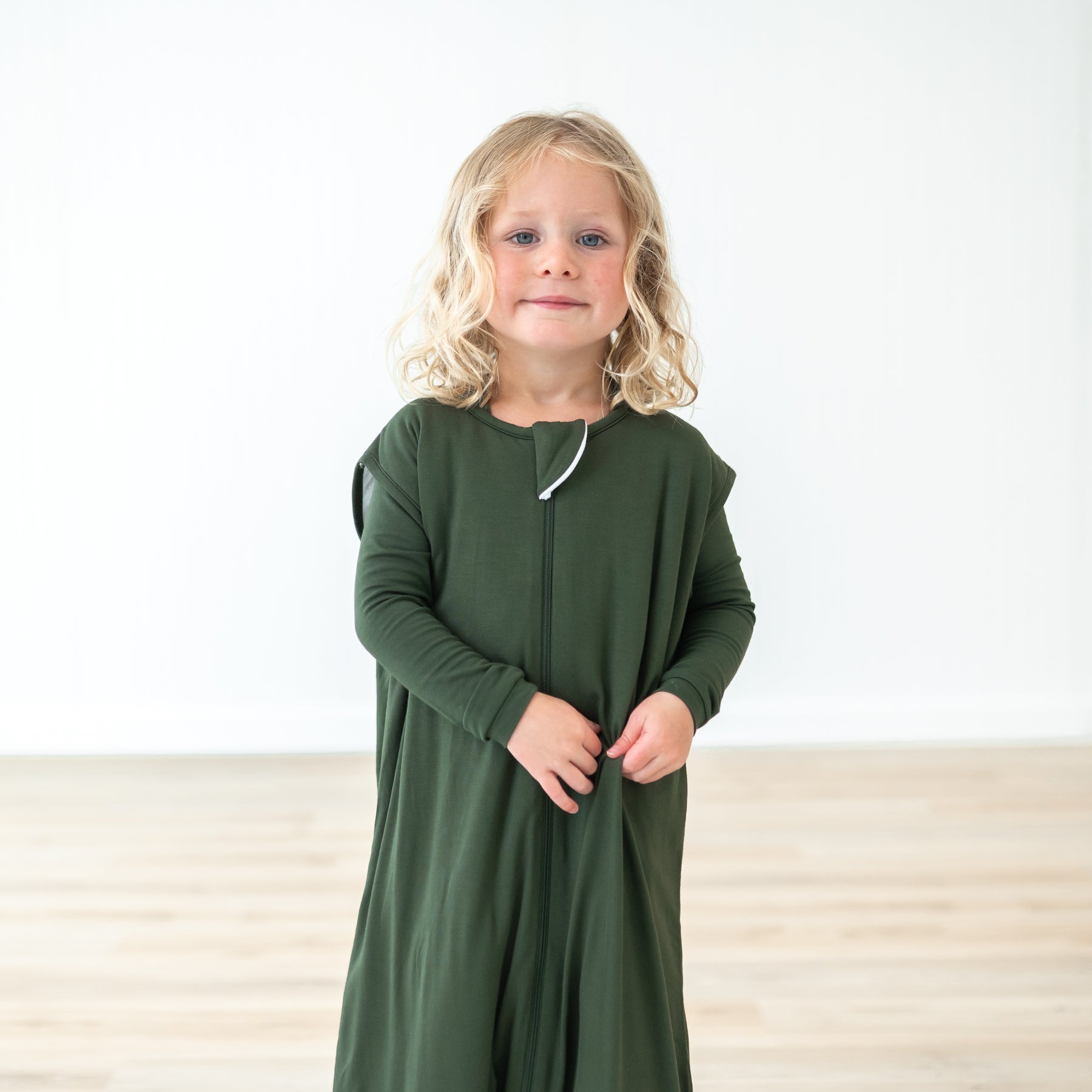 Child wearing Sleep Bag Walker in Fir 1.0