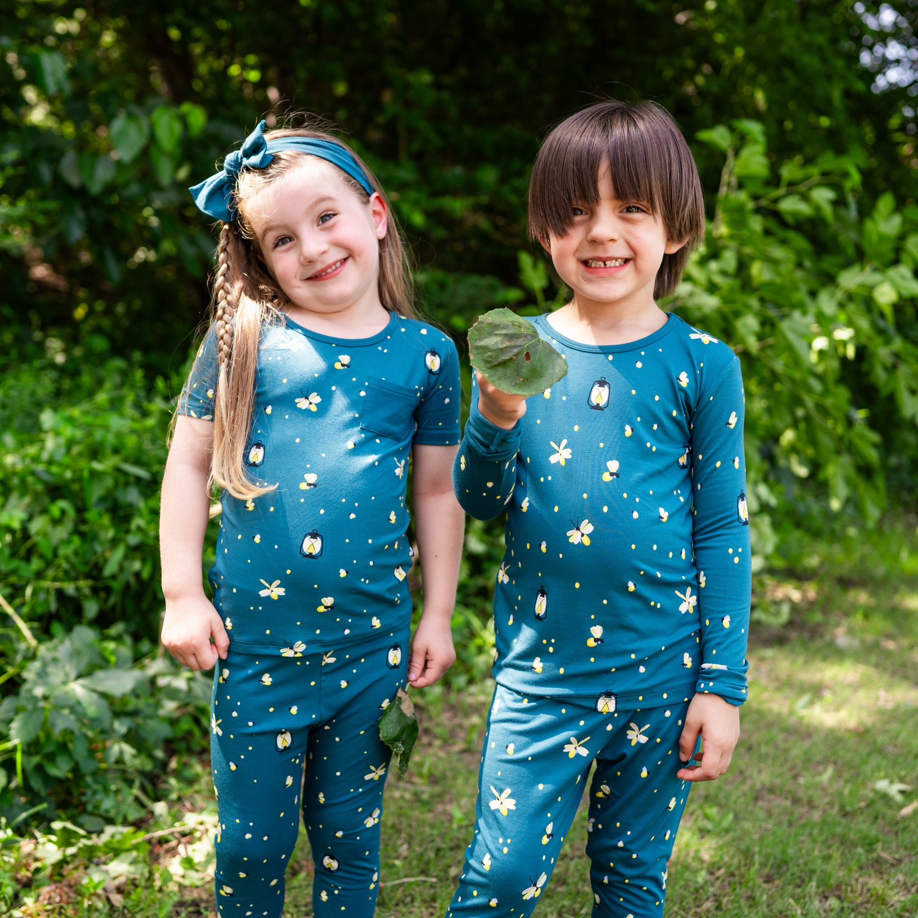 Short Sleeve with Pants Pajamas in Firefly