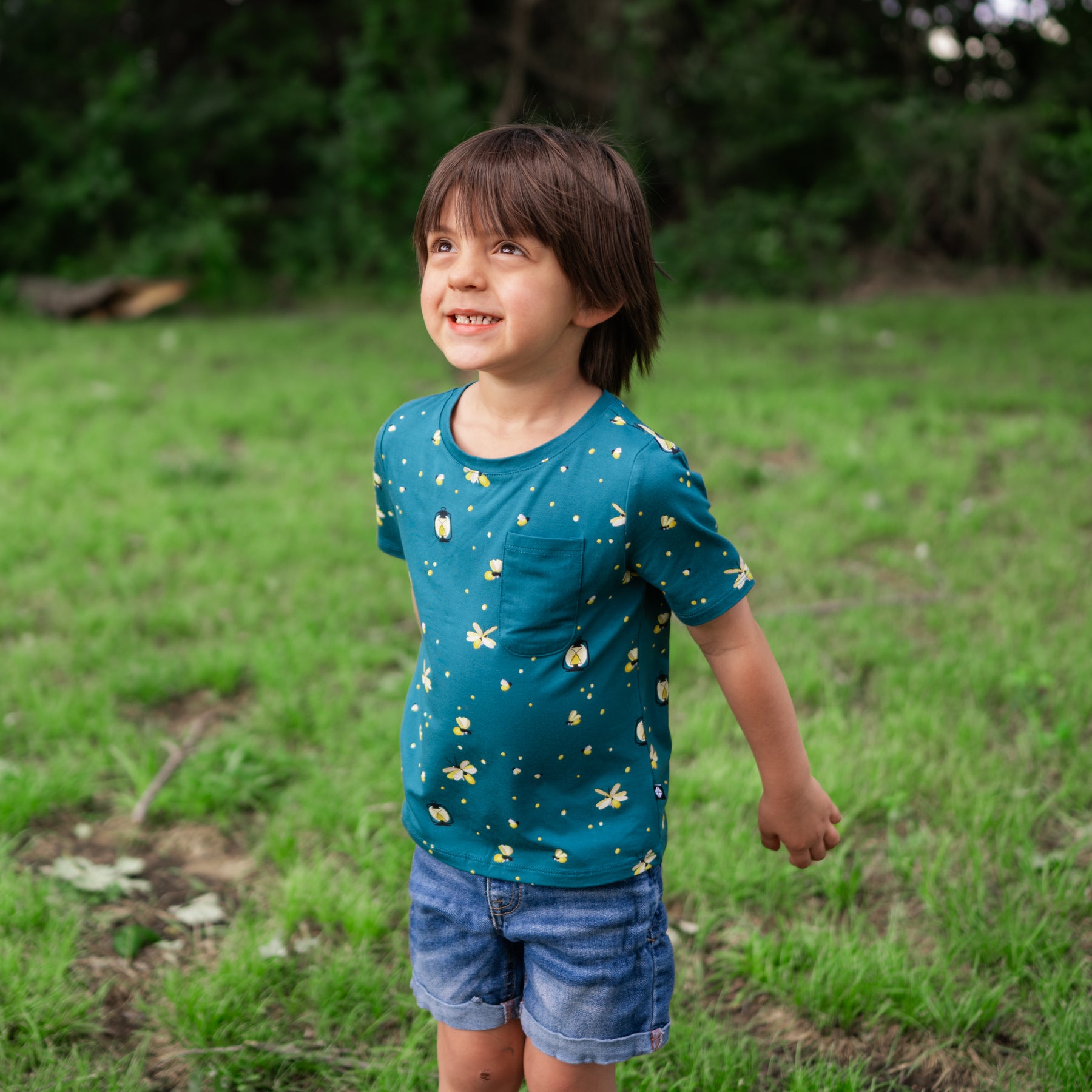 Toddler Crew Neck Tee in Firefly