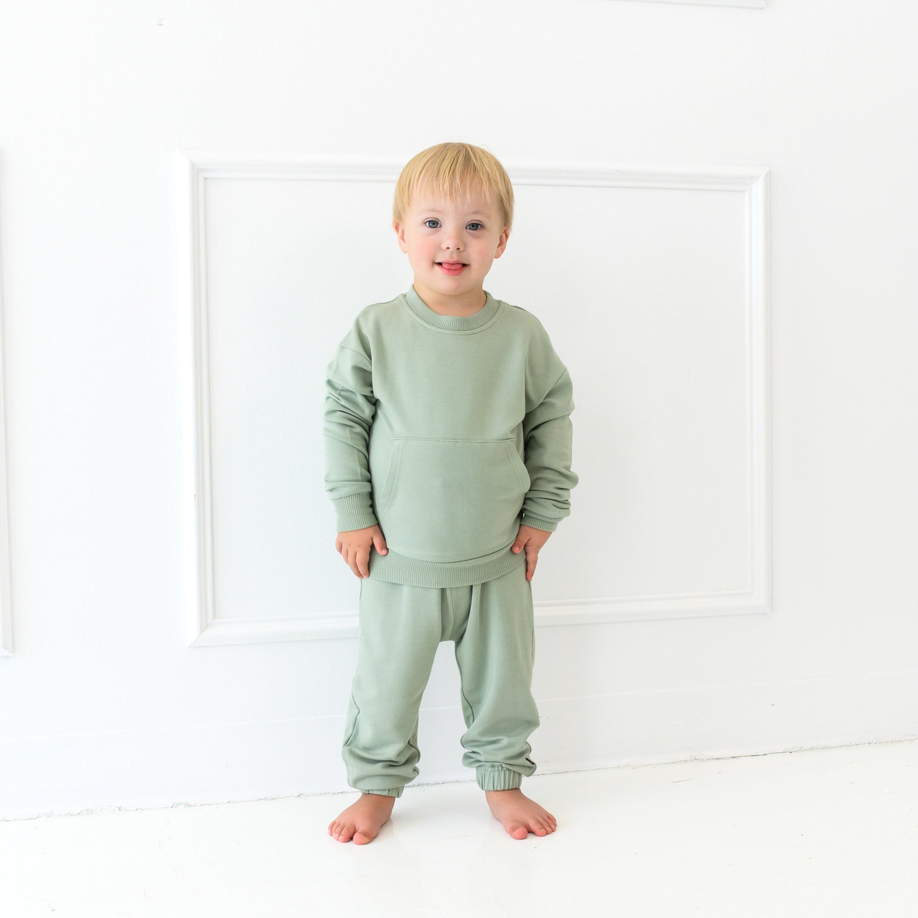 French Terry Jogger Set in Thyme