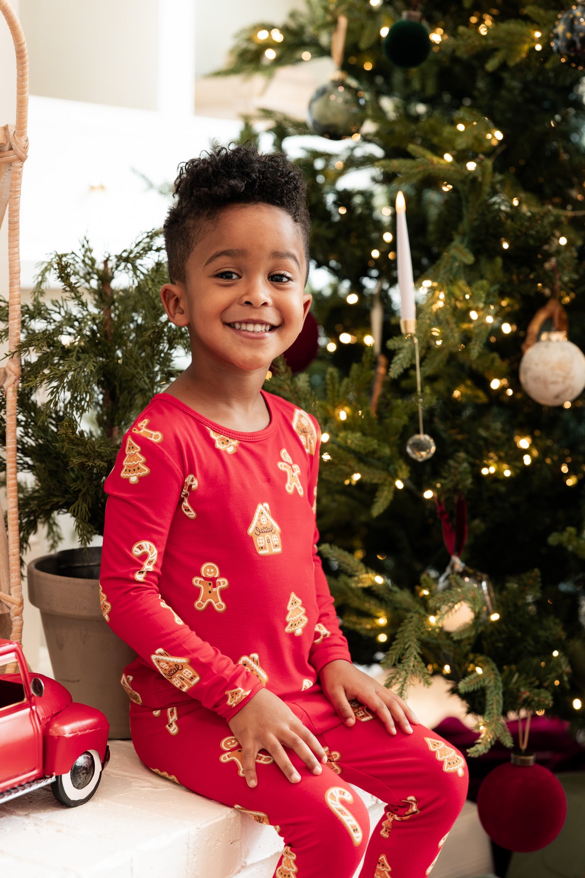 Long Sleeve Pajamas in Gingerbread