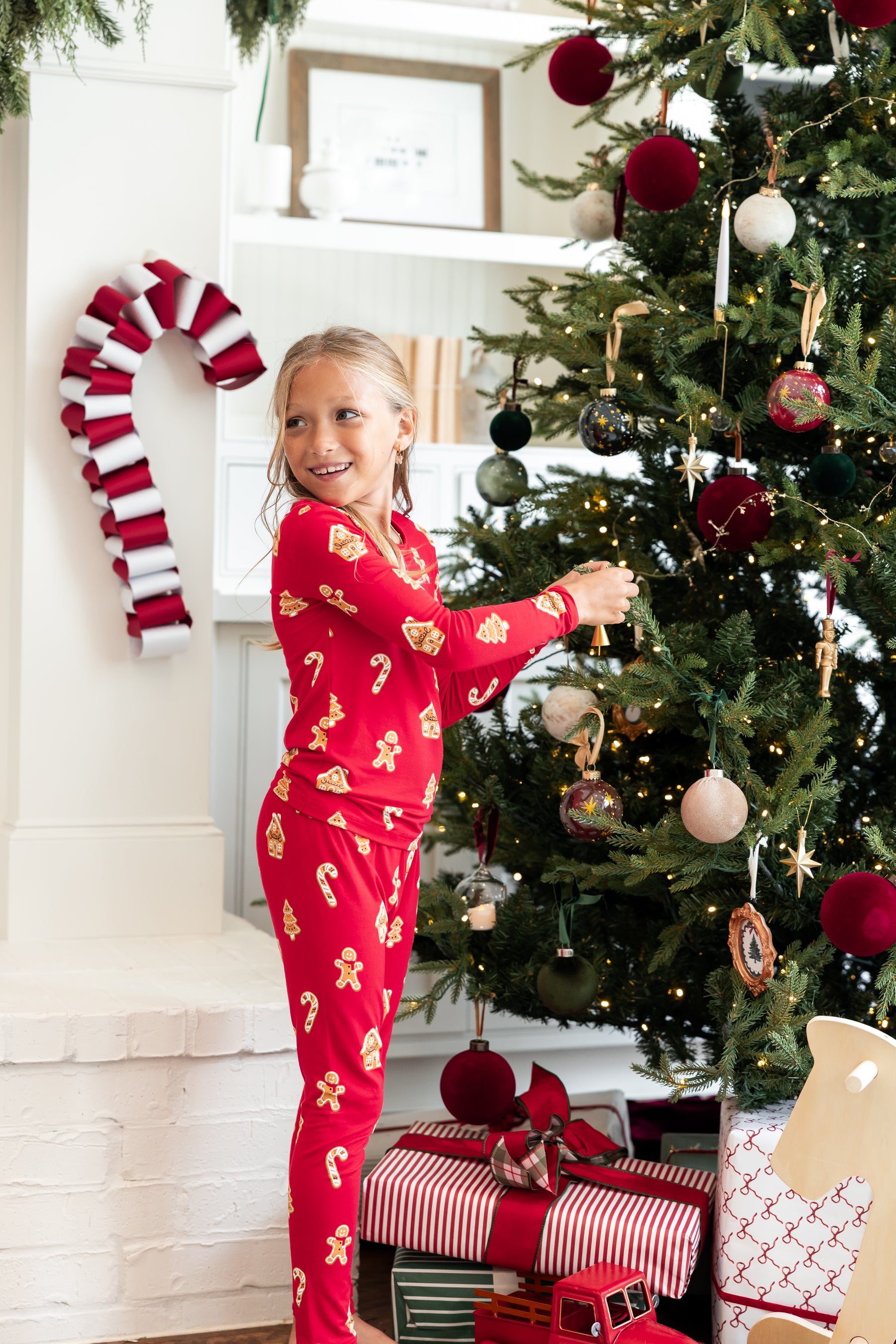 Long Sleeve Pajamas in Gingerbread
