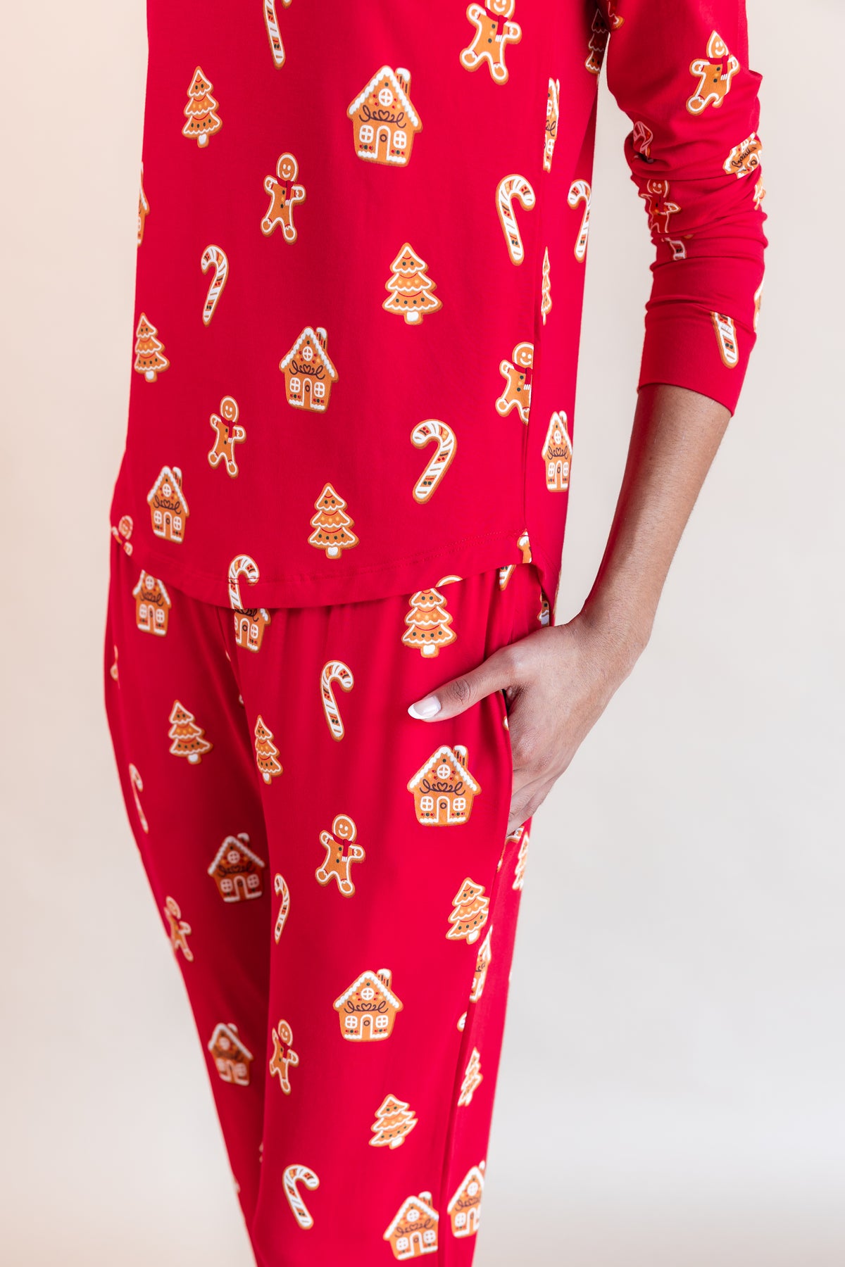 Women's Jogger Pajama Set in Gingerbread