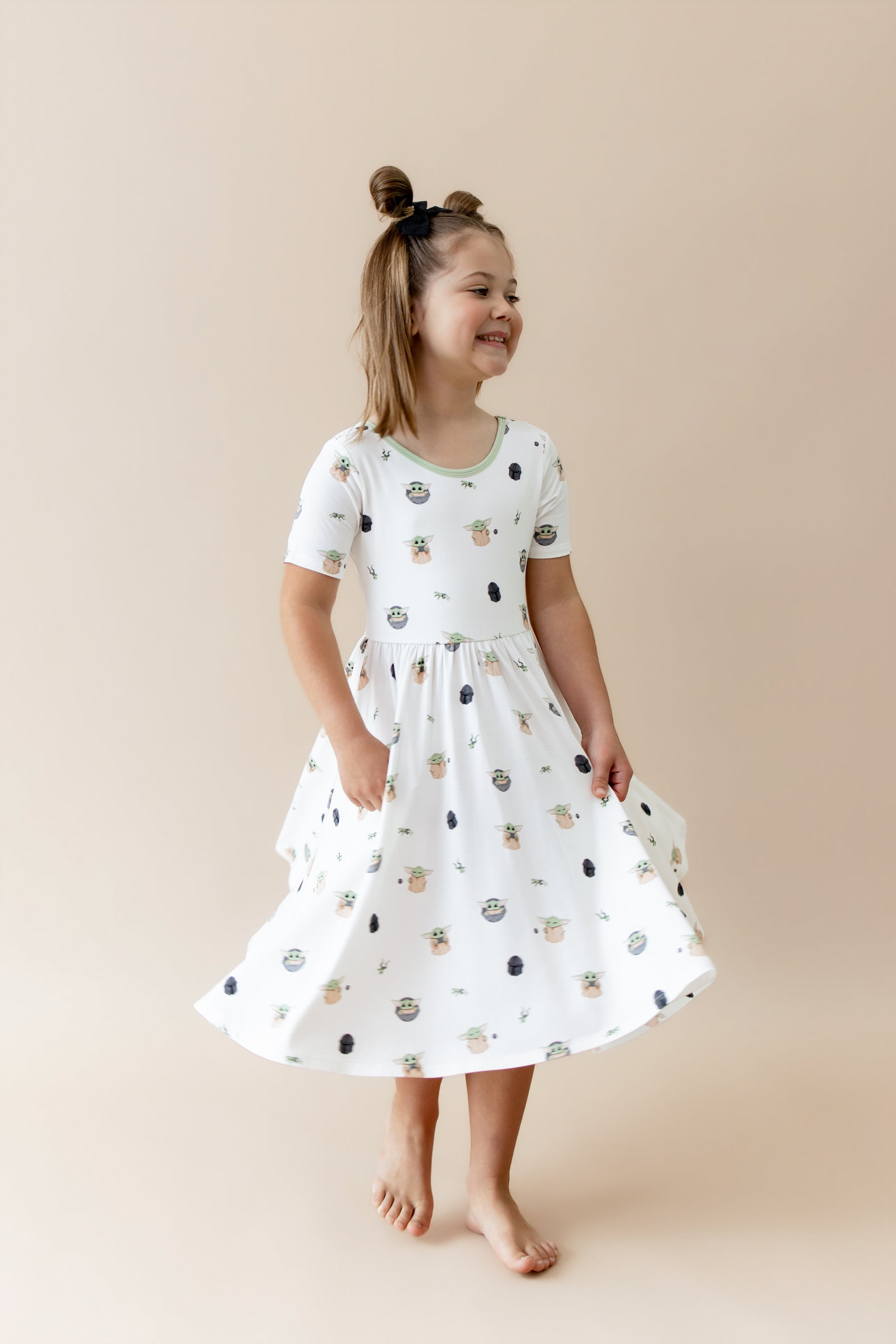 Bamboo Twirl Dress in Grogu by Kyte Baby
