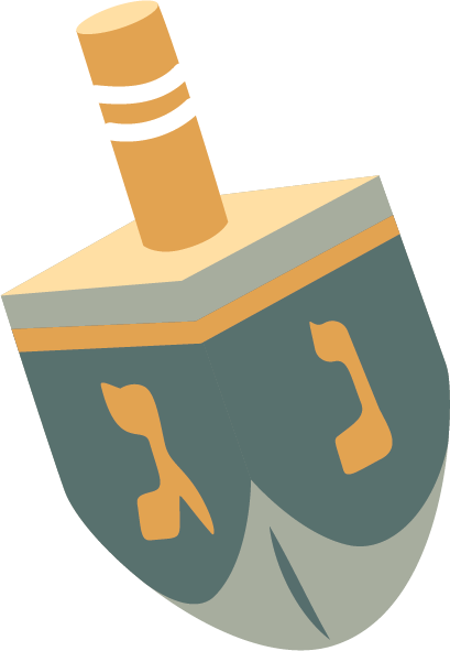 Green Hanukkah Dreidel