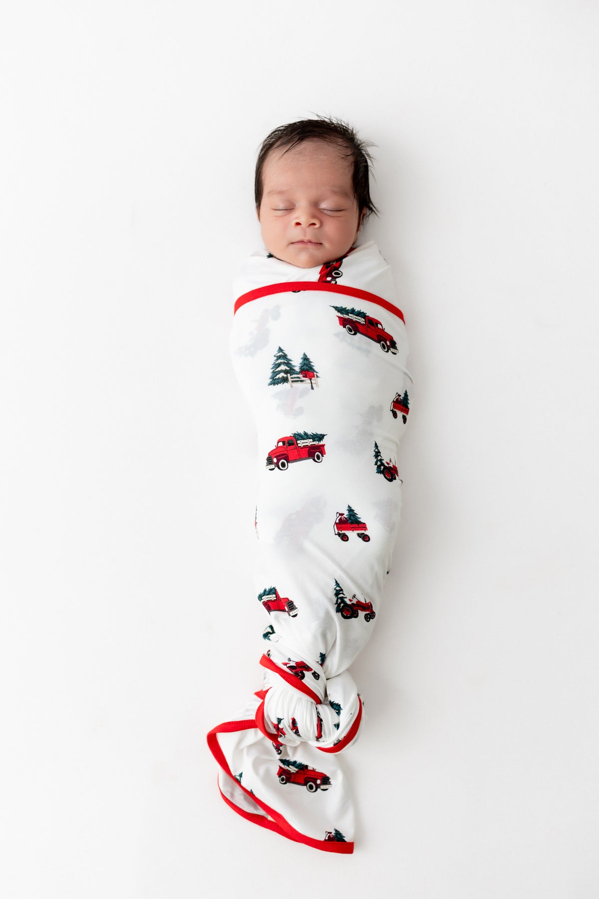 Swaddle Blanket in Holiday Tree Farm