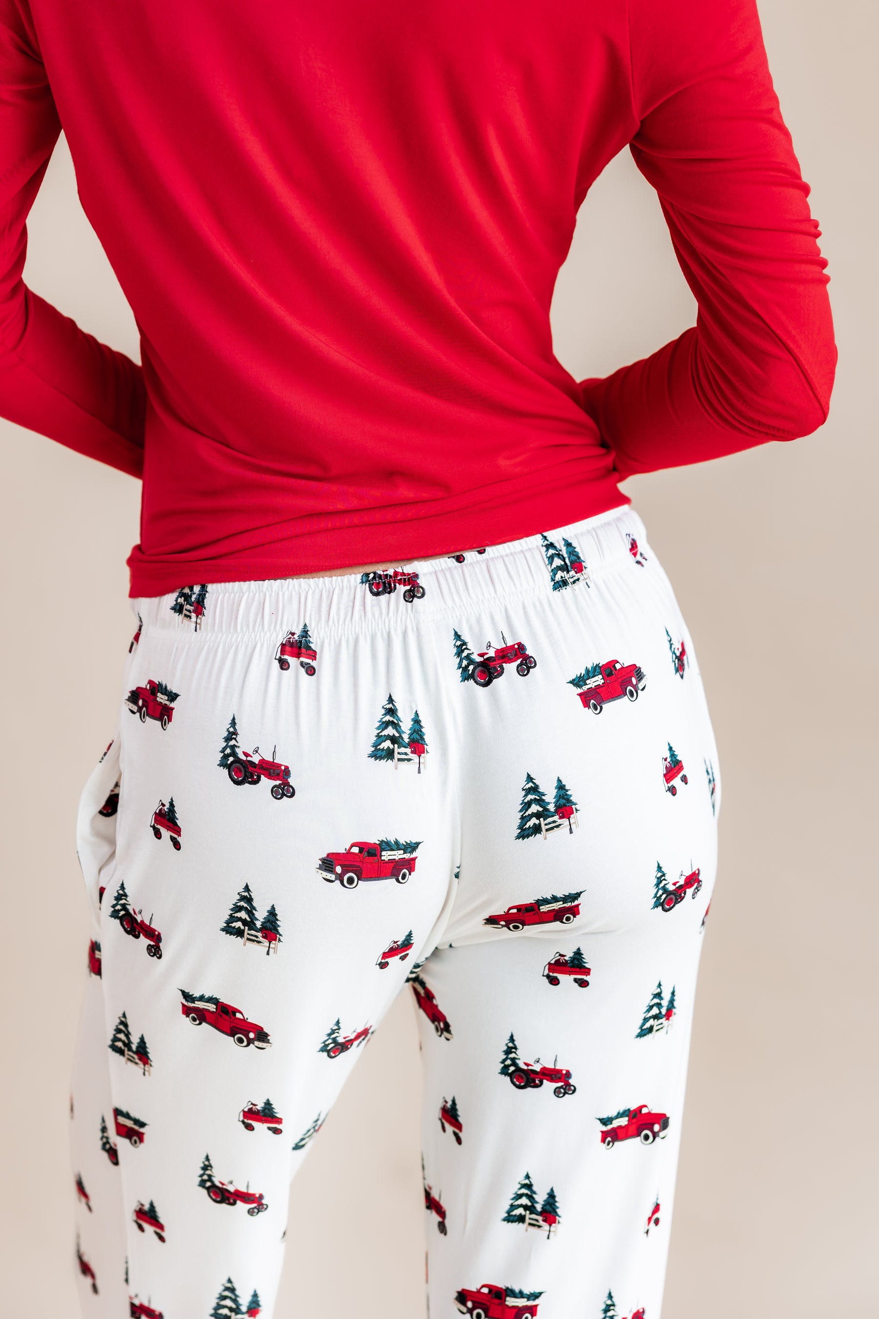 Women's Lounge Pants in Holiday Tree Farm