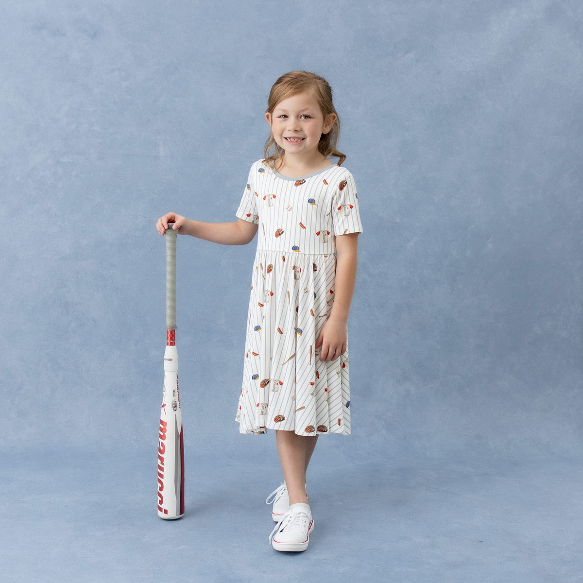 Bamboo Twirl Dress in Home Run by Kyte Baby