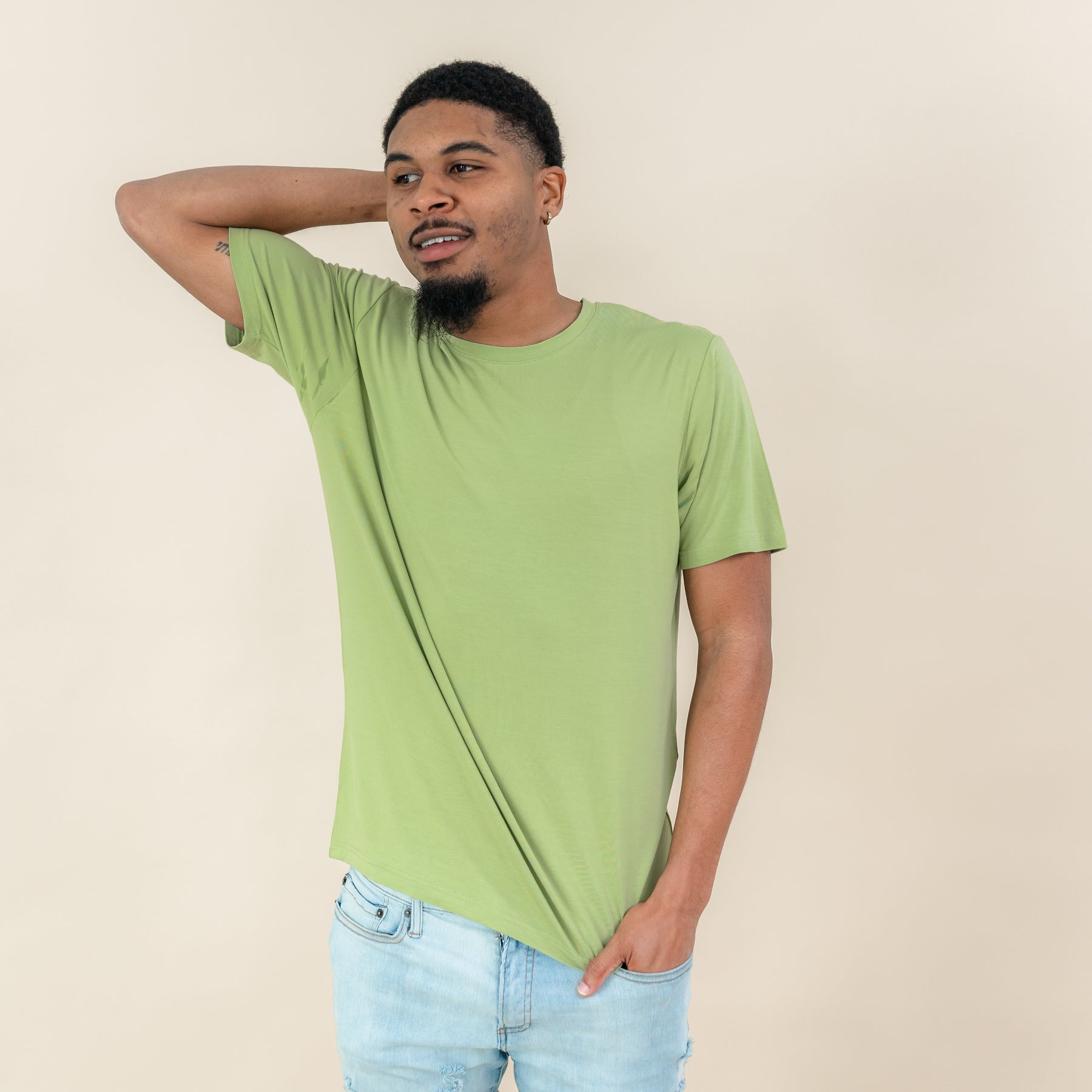 male modeling honu men's crew neck tee