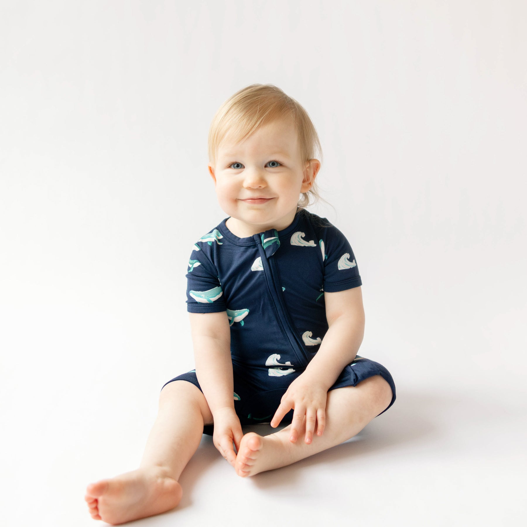 modeling zippered shortall romper in humpback