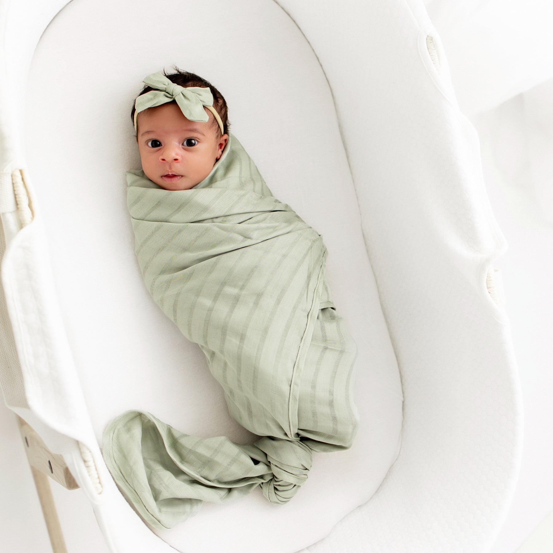 Bamboo Muslin Swaddle Blanket in Jojoba