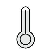 temp icon showing warm temperature 