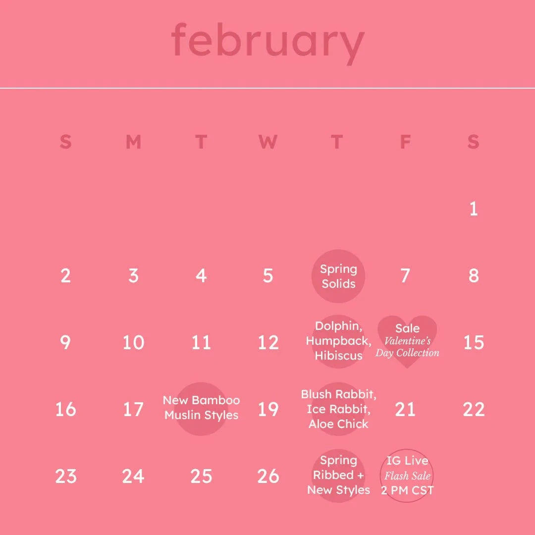 February launch calendar graphic 