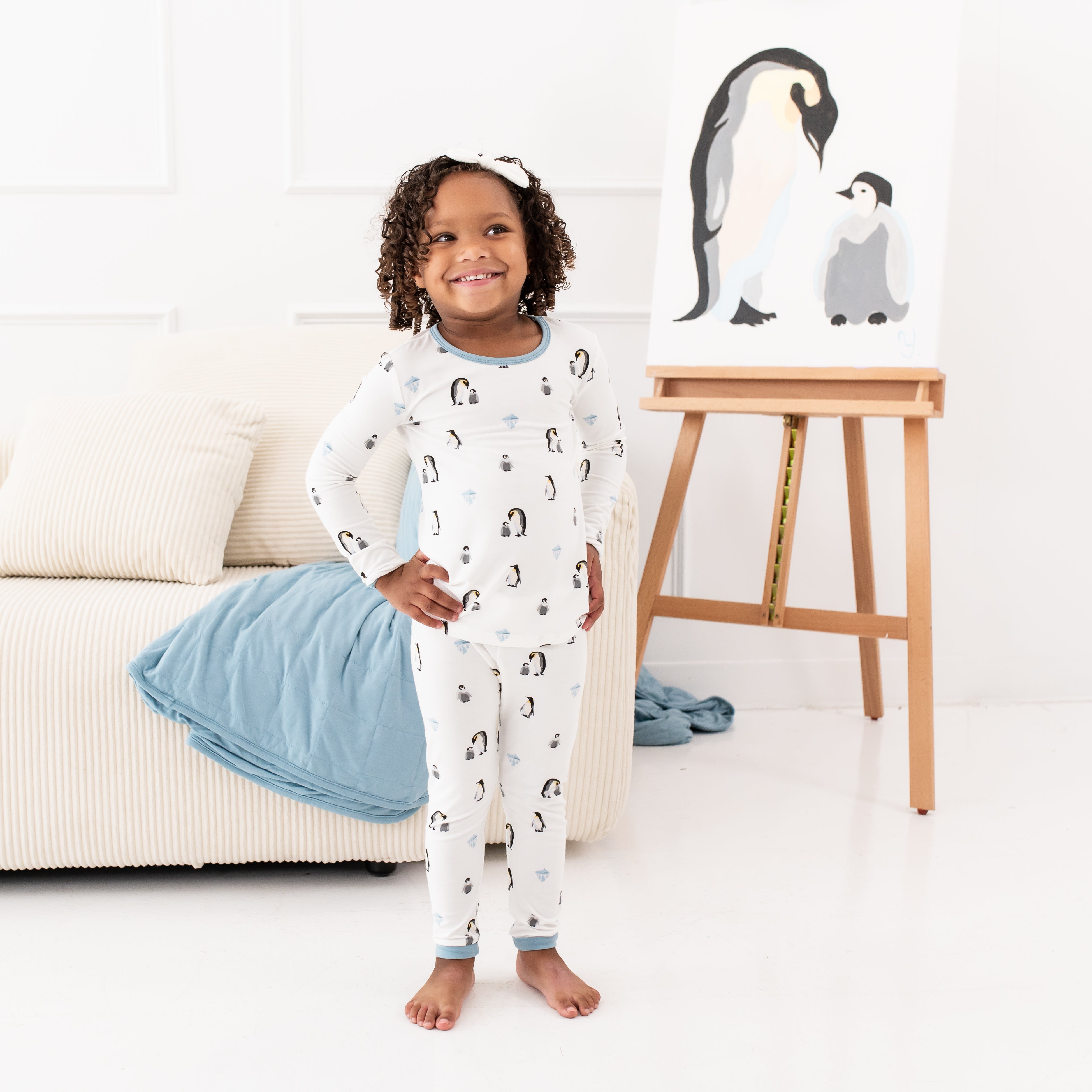 Long Sleeve Pajamas in Penguin