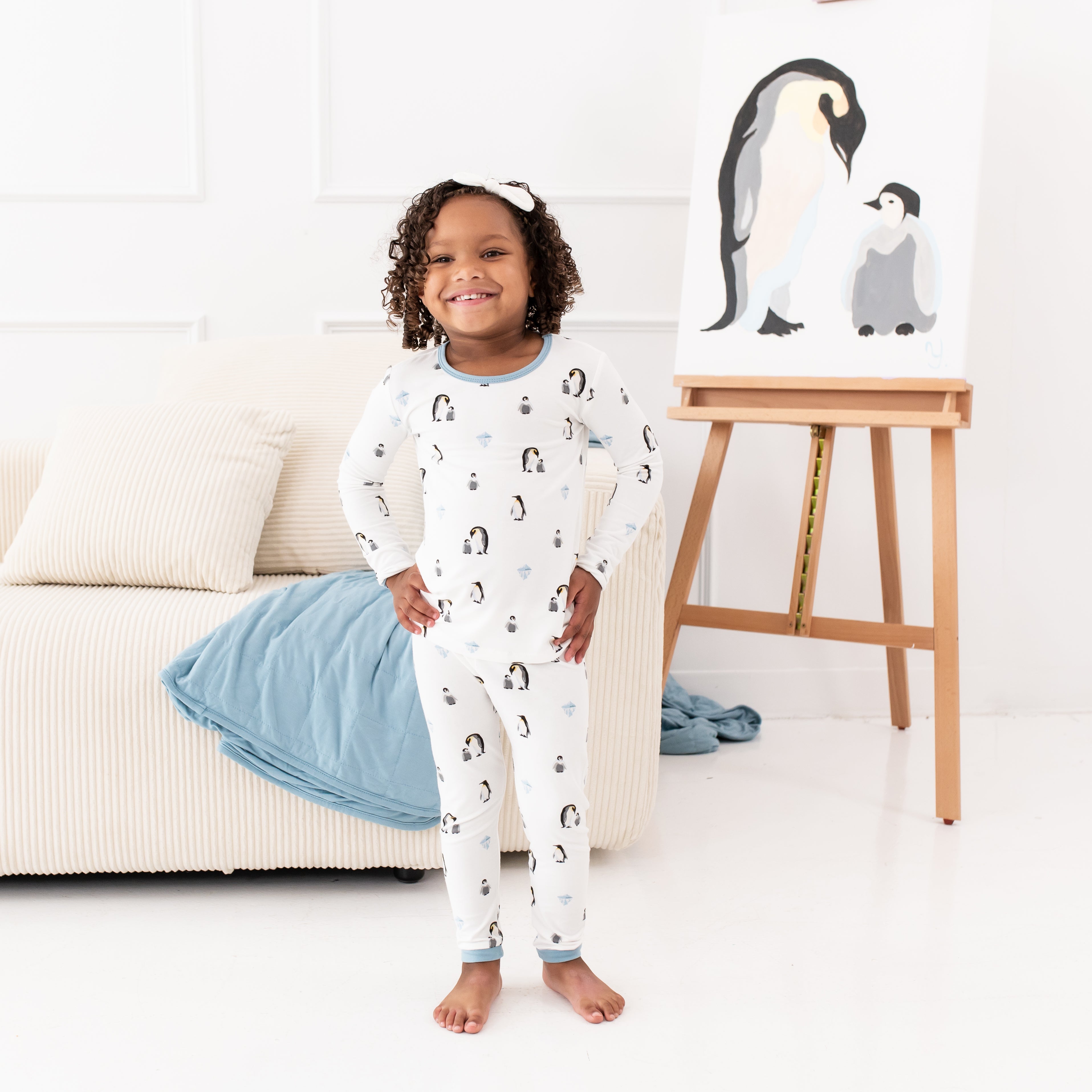 Long Sleeve Pajamas in Penguin