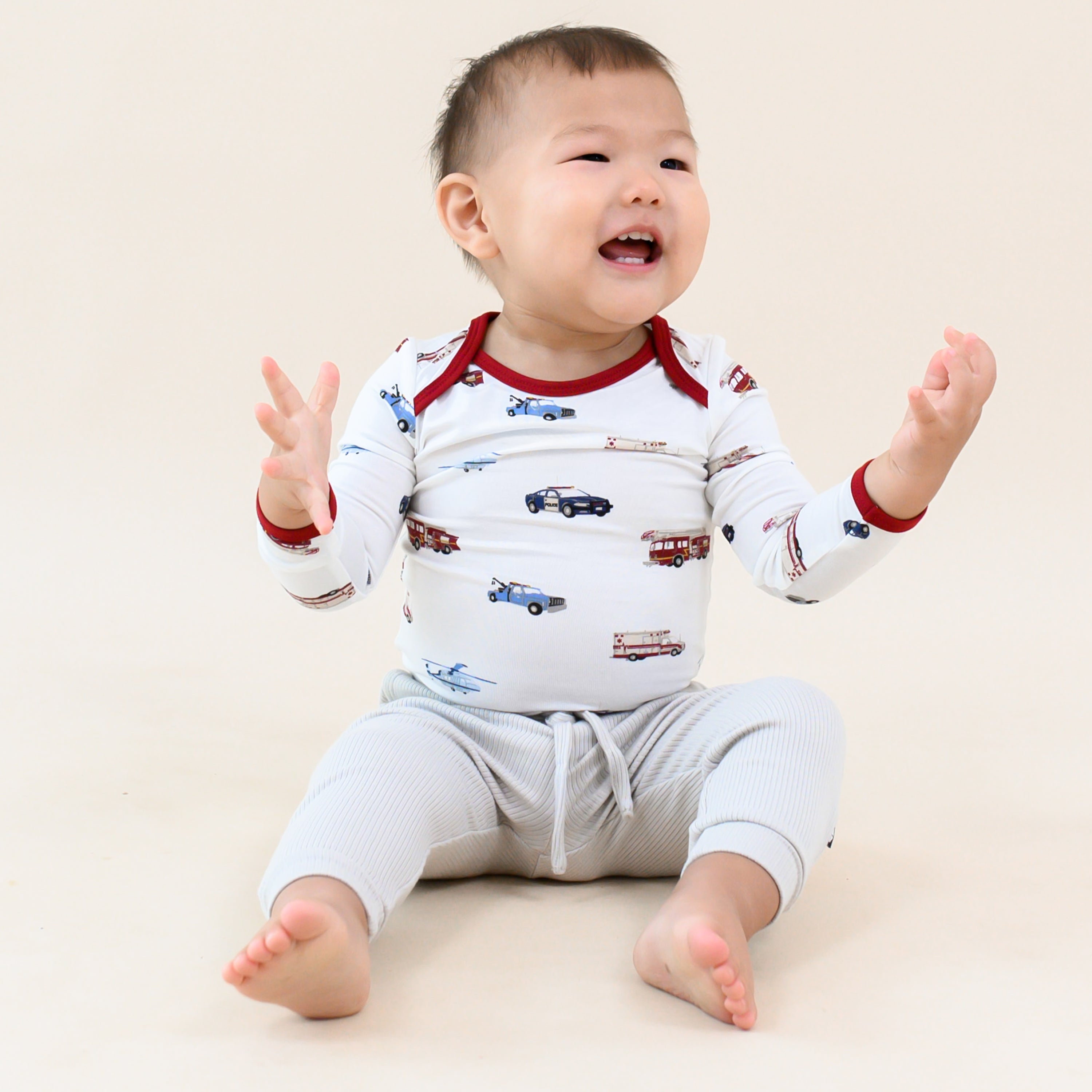 Long Sleeve Bodysuit in First Responder