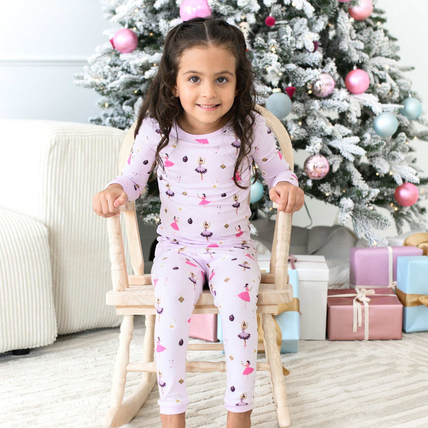 Long Sleeve Pajamas in Sugar Plum