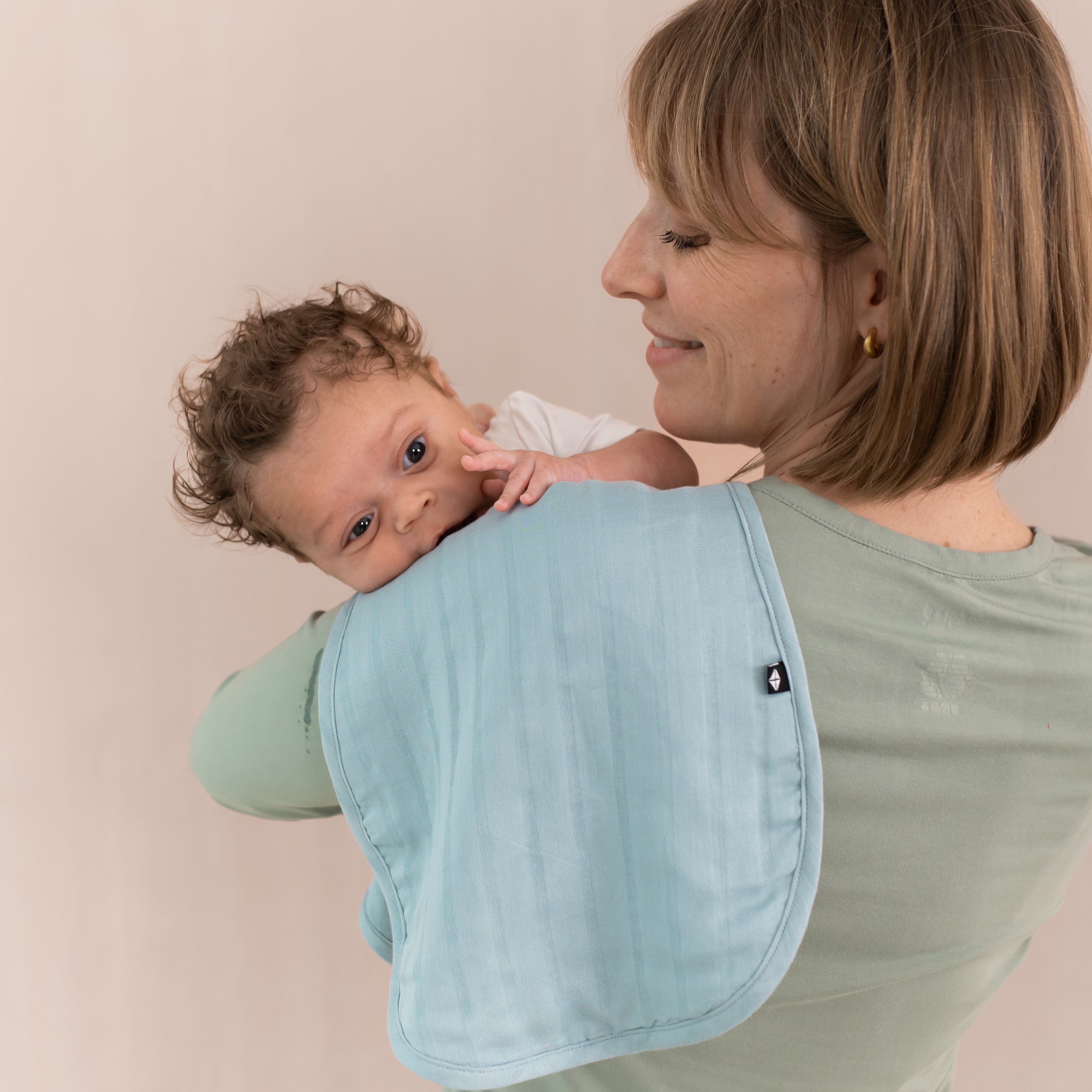 Bamboo Muslin Burp Cloth in Mist