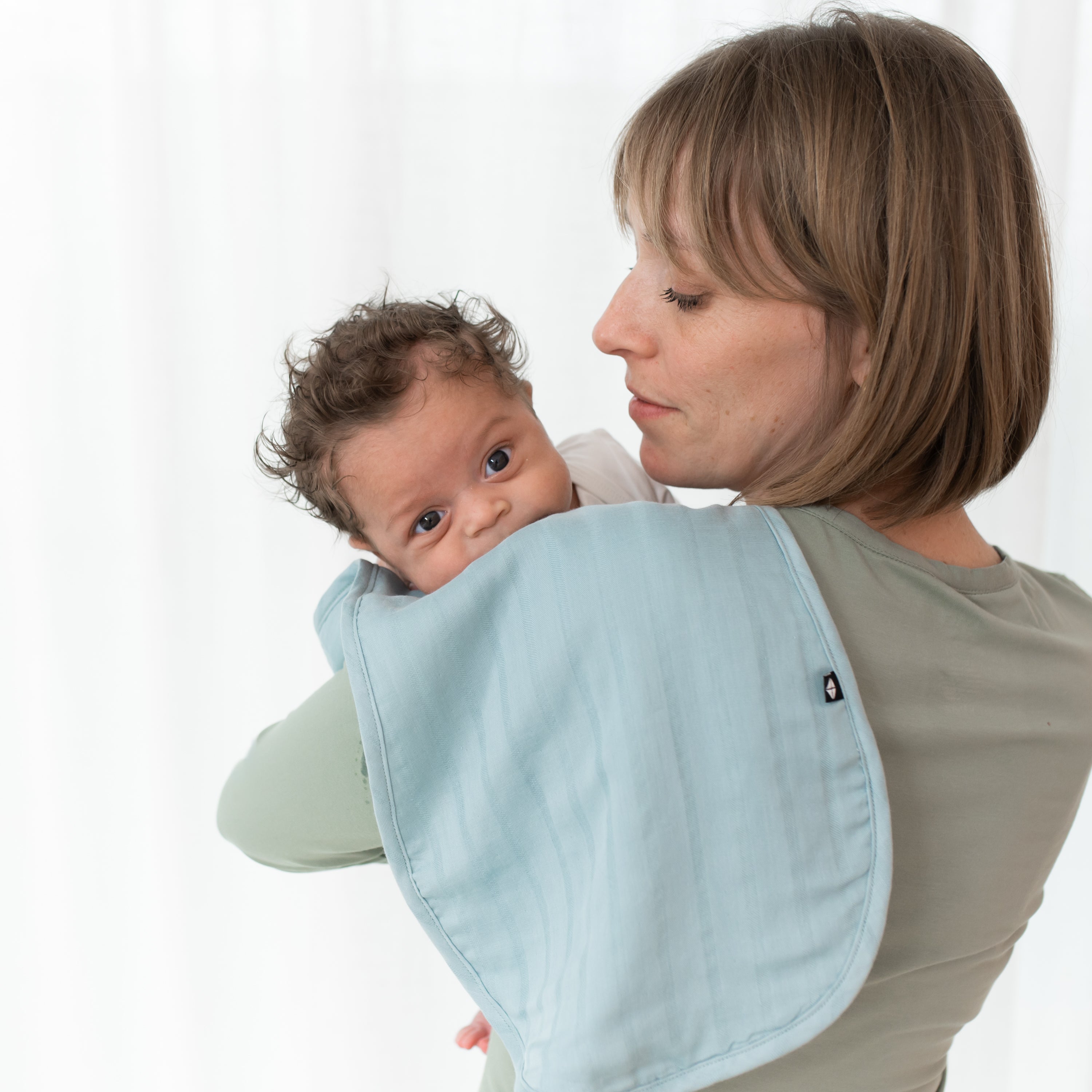 Bamboo Muslin Burp Cloth in Mist