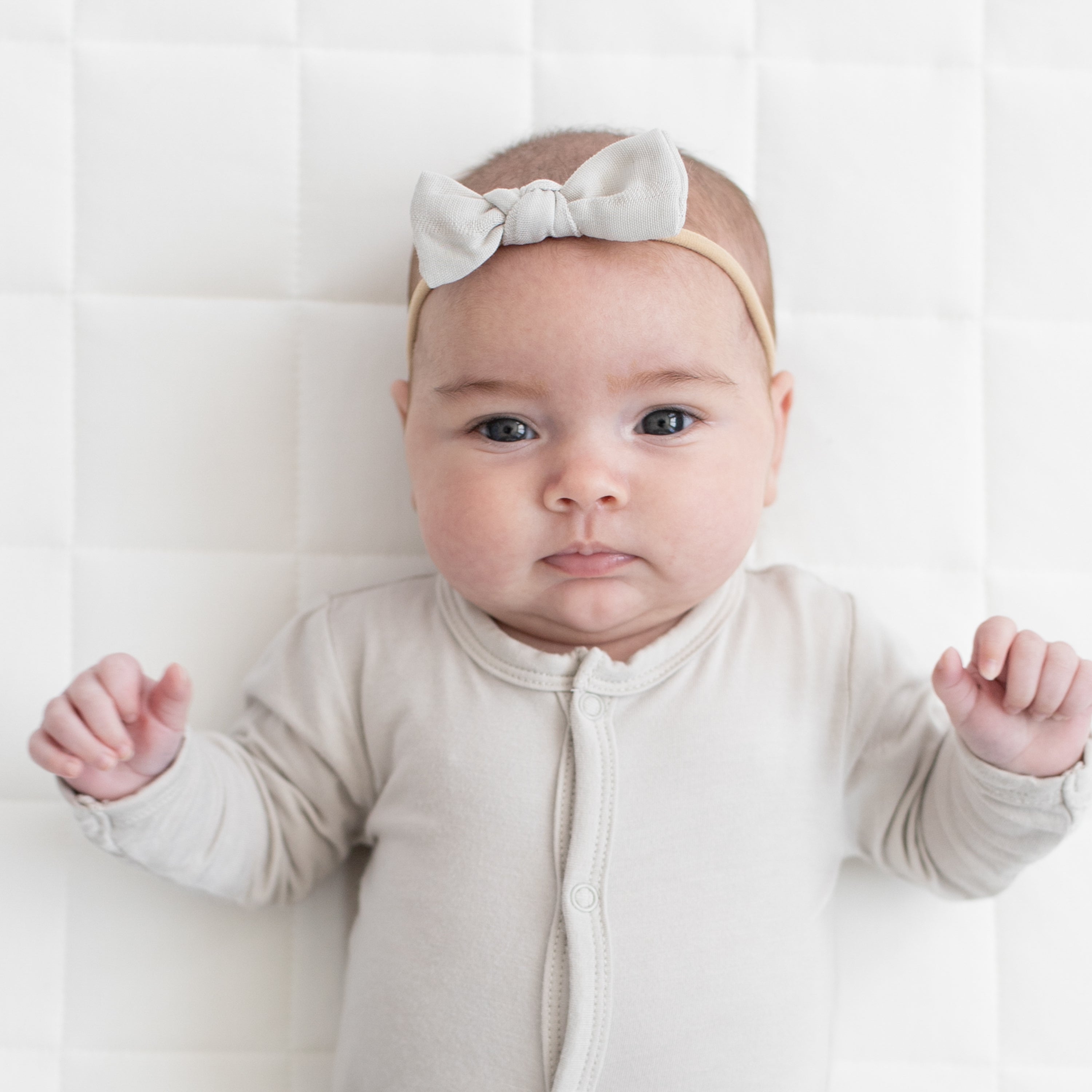 Bamboo Muslin Tiny Bow in Oat