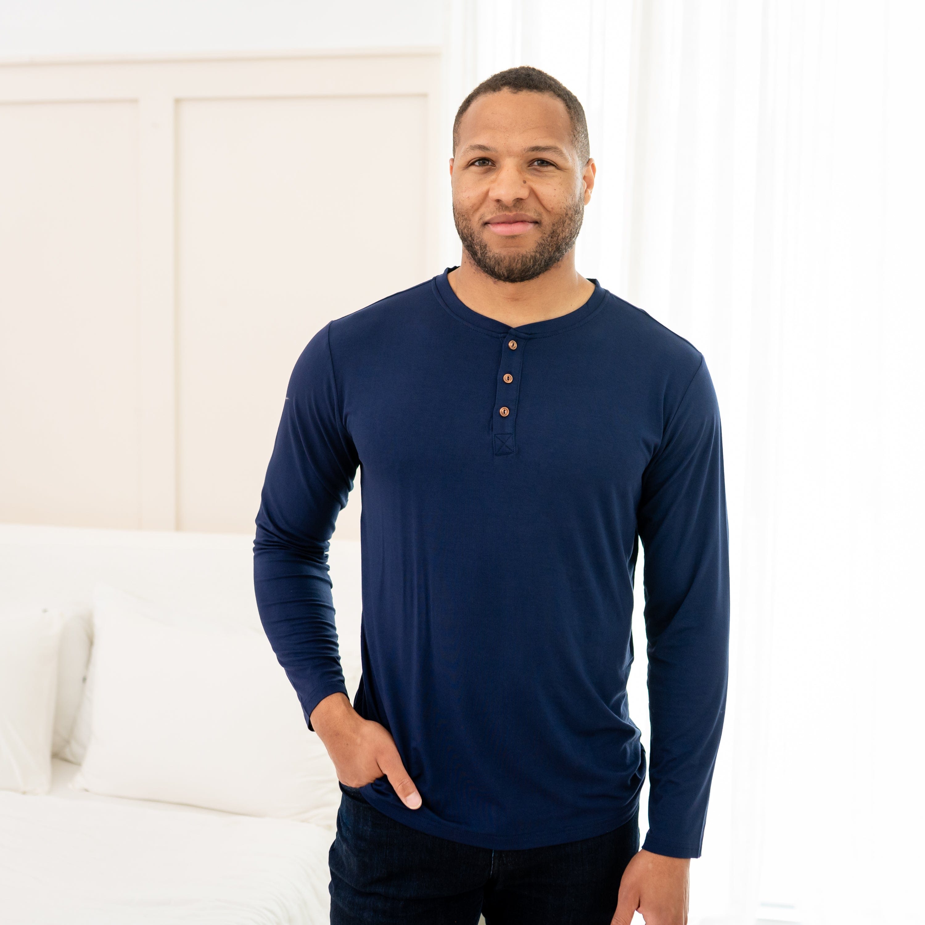 Henley Shirt Long Sleeve Pajama Shirts Long Sleeve Henley T-Shirt