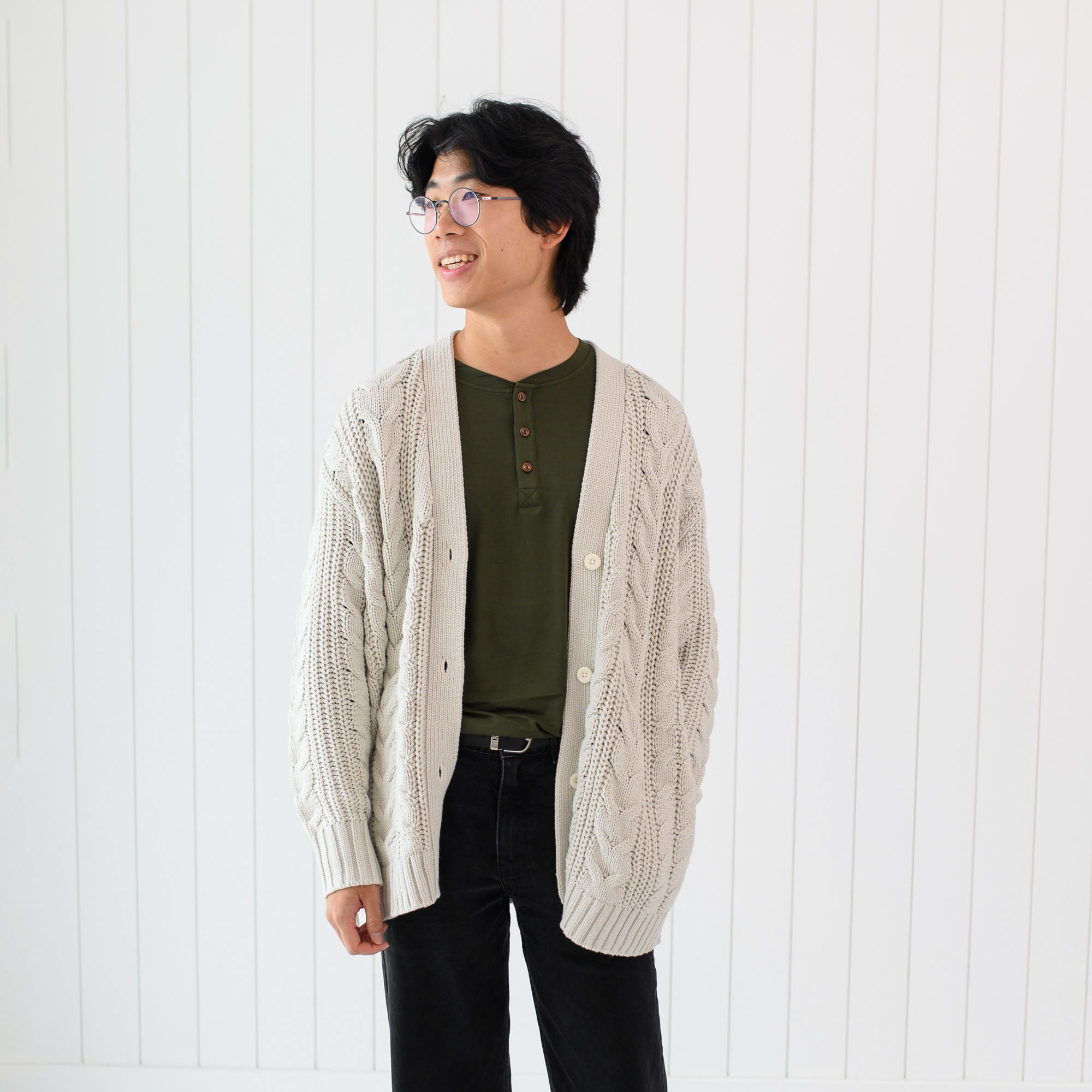 Chunky Knit Women's Oversized Cardigan Midnight | Kyte Baby