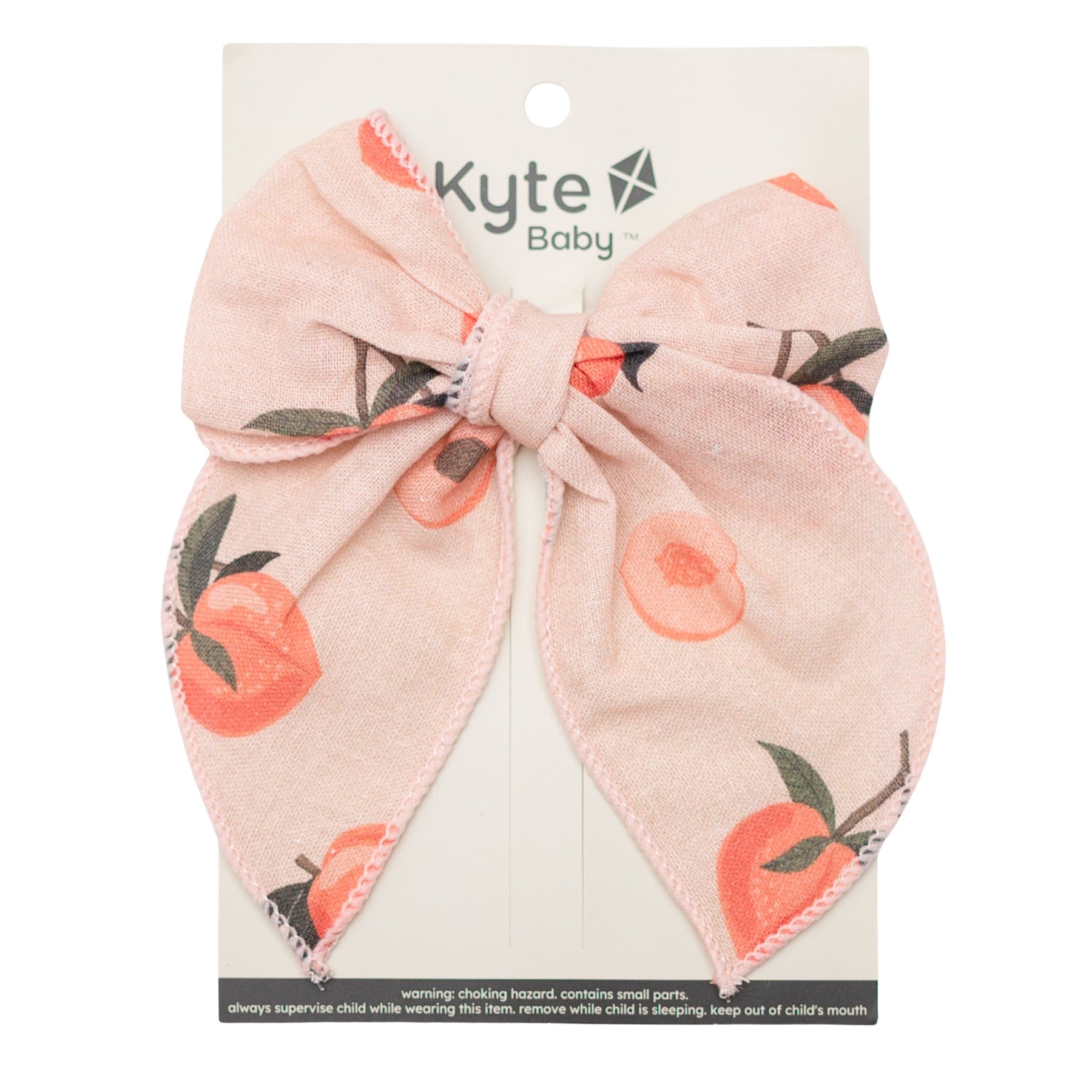 Linen Fable Bow in Peach