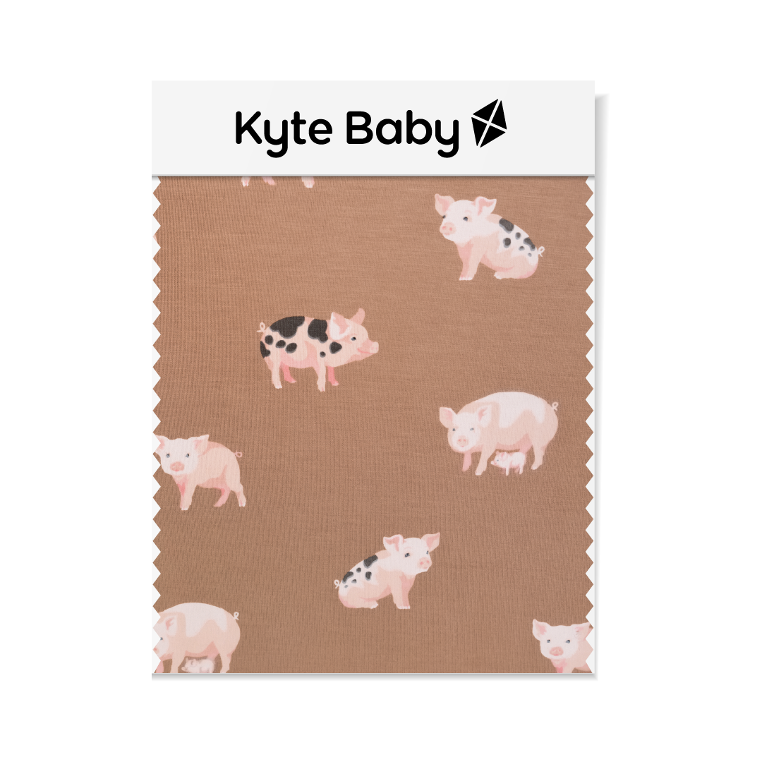 Pig print fabric swatch