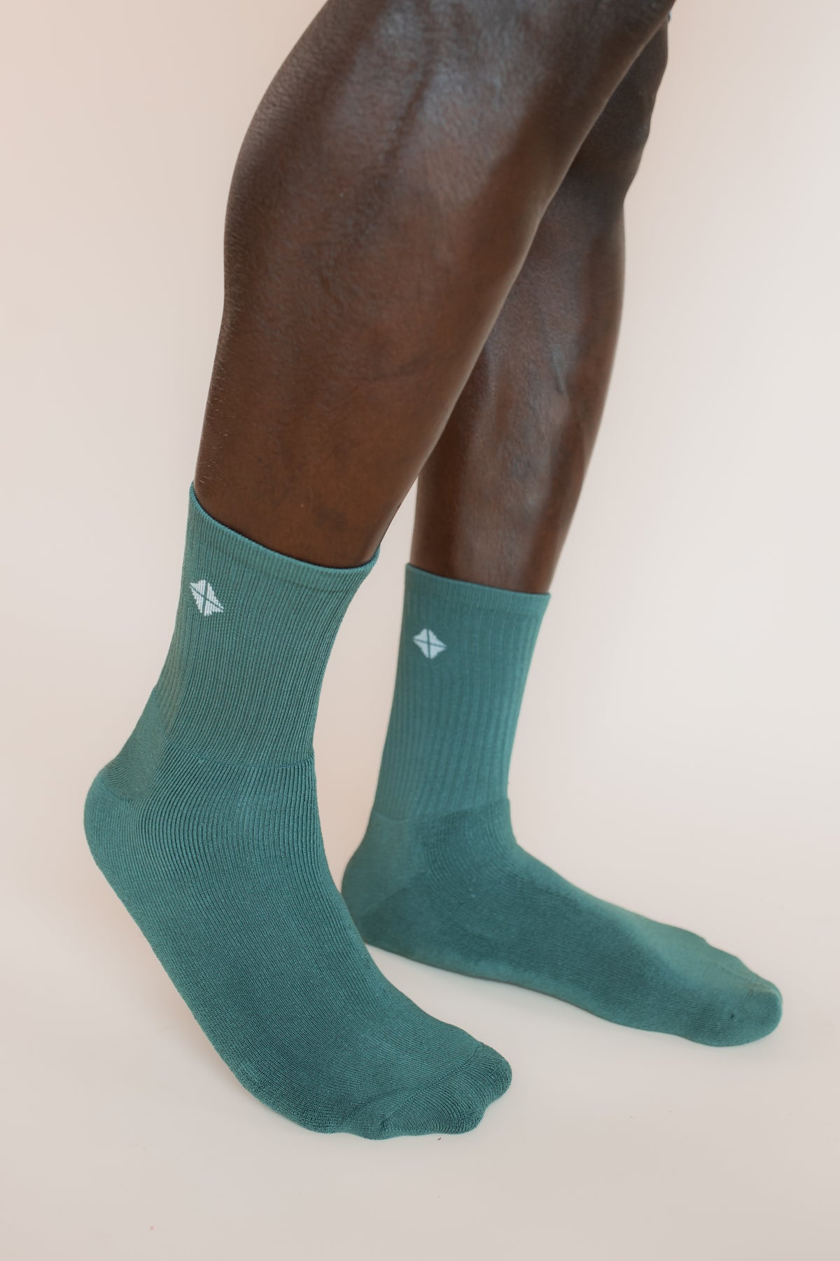 Adult Crew Socks in Pine