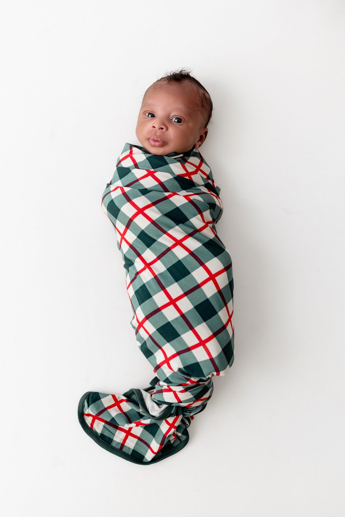 Swaddle Blanket in Holiday Plaid
