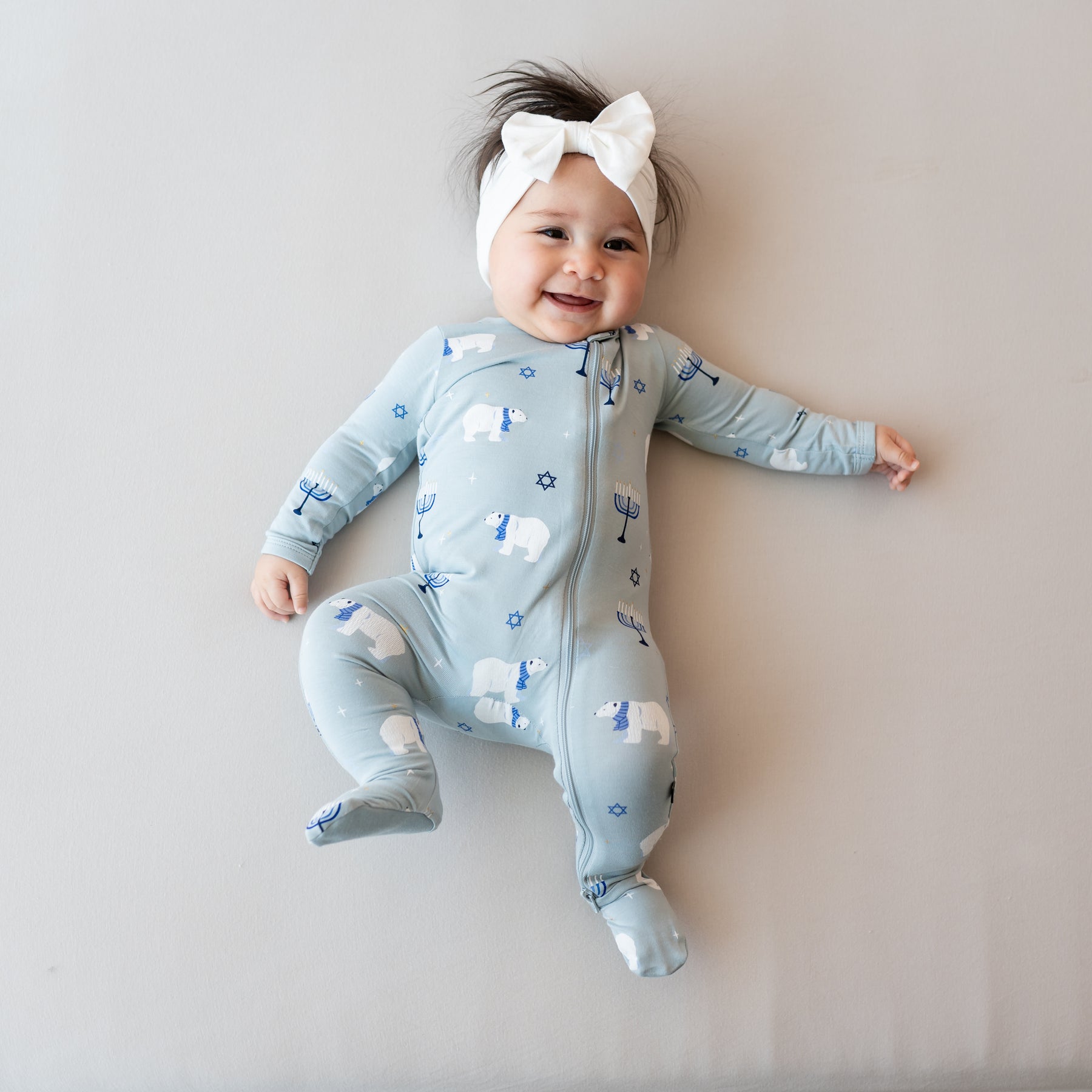 Zippered Footie in Polar Lights