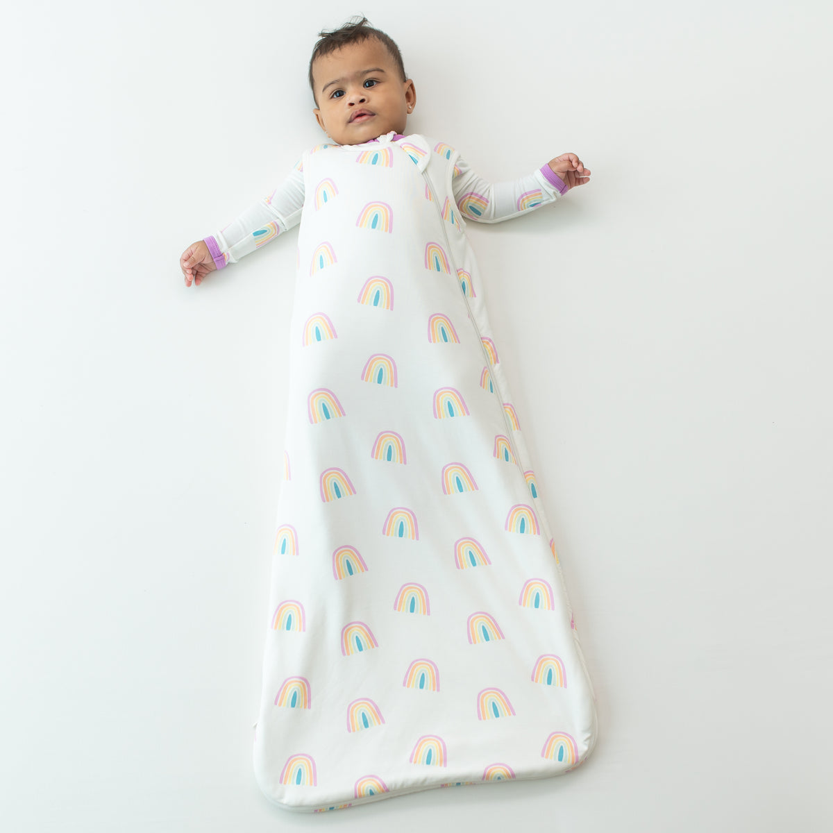 Baby in Sleep Bag in Poi Rainbow 1.0