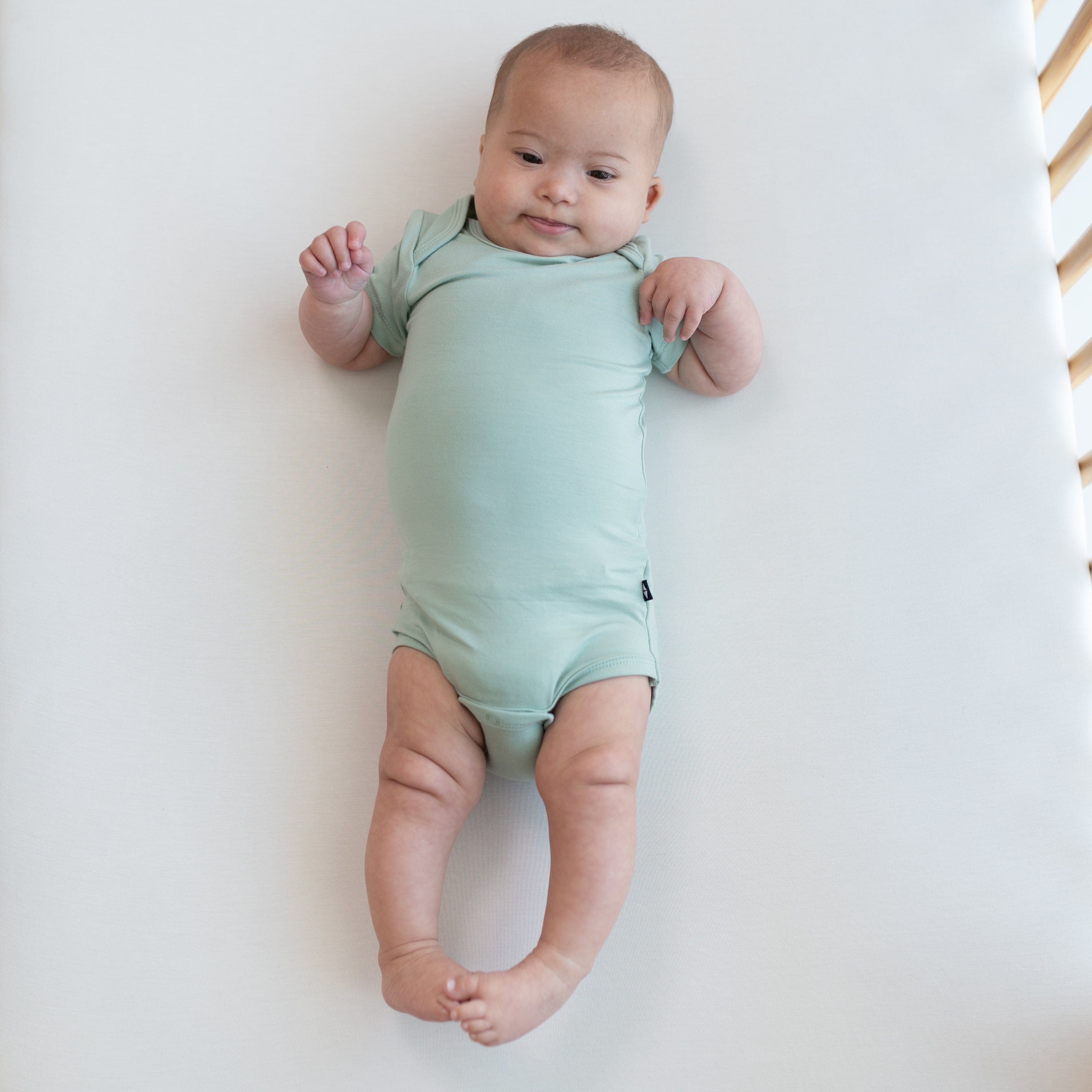 Bodysuit in Sage Green Onesie Kyte Baby1