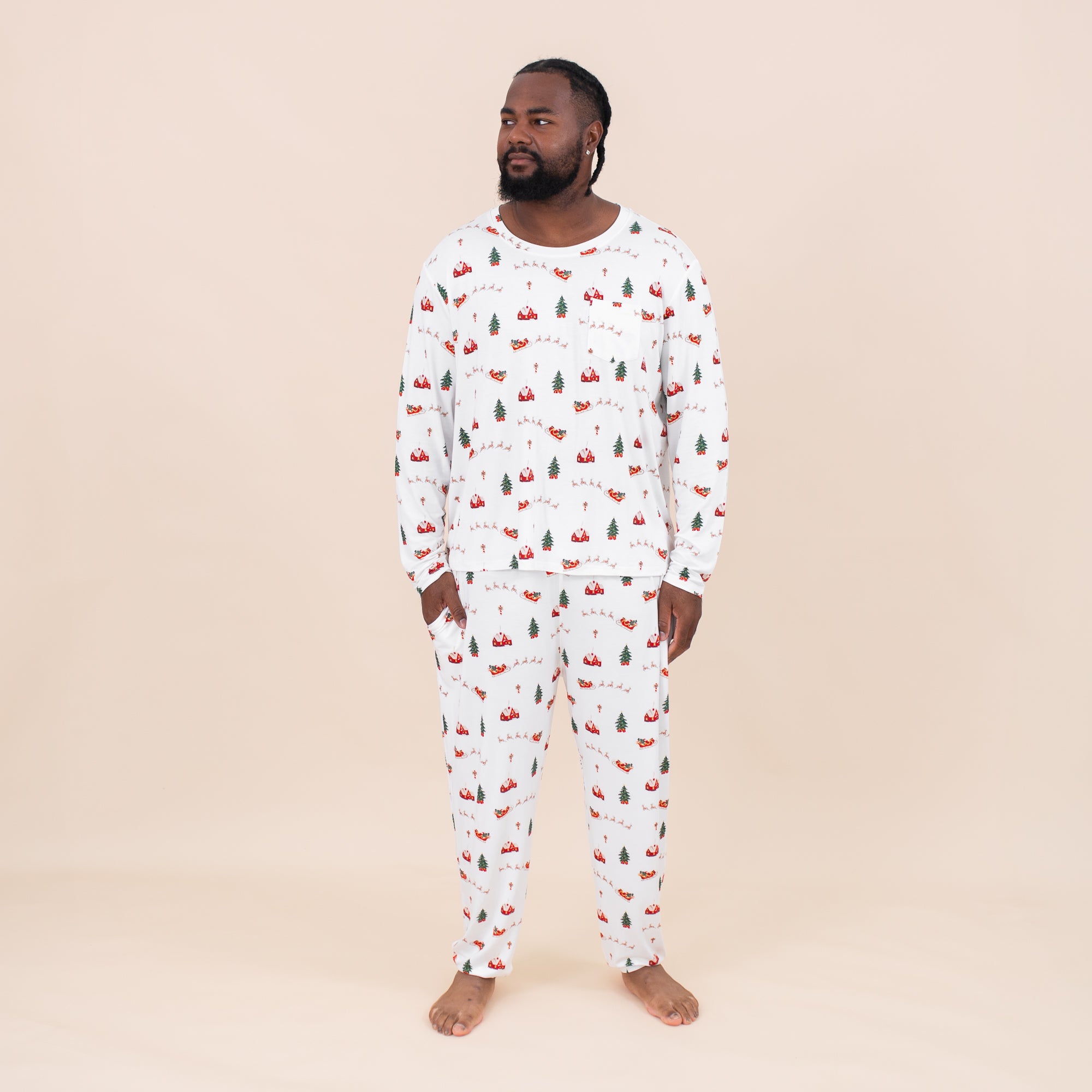 Men's Jogger Set in Santa Sleigh
