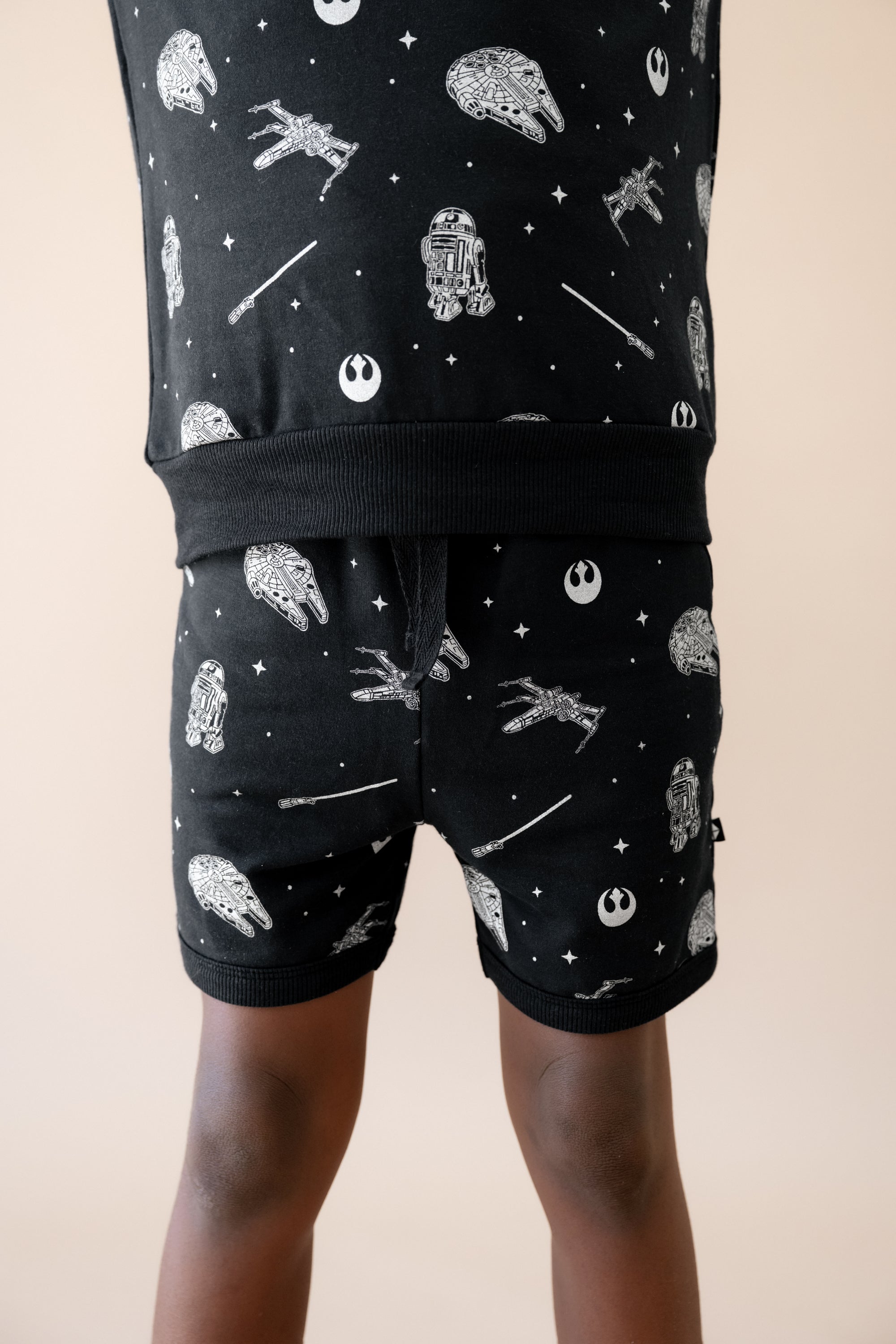 Close up of the shorts on the Short Sleeve Jogger Set in STAR WARS™