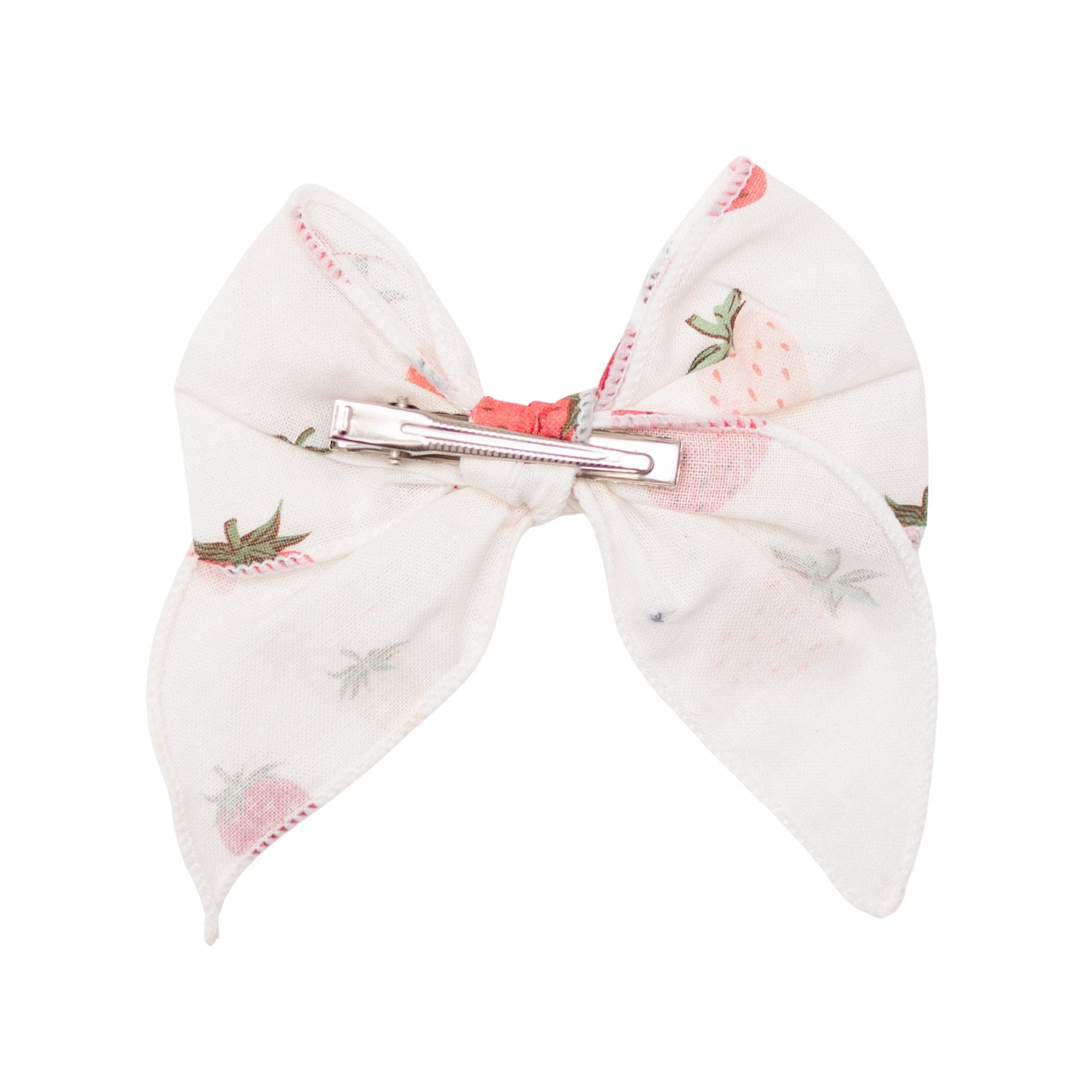 Back of Strawberry Linen Bow