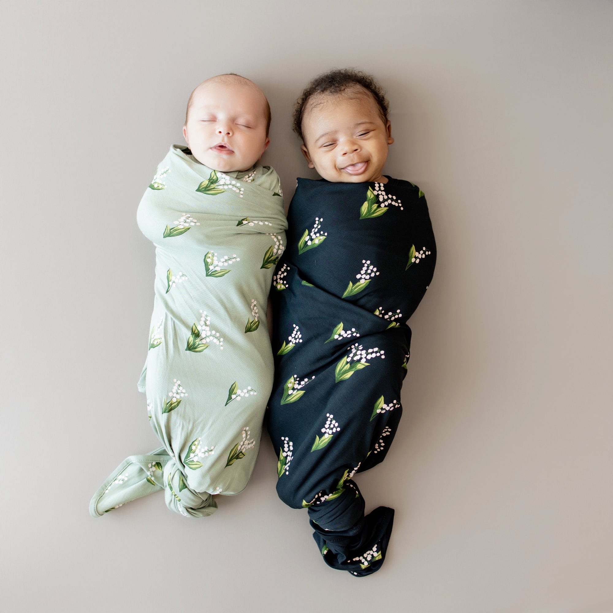 Swaddle Blanket in Midnight Lily