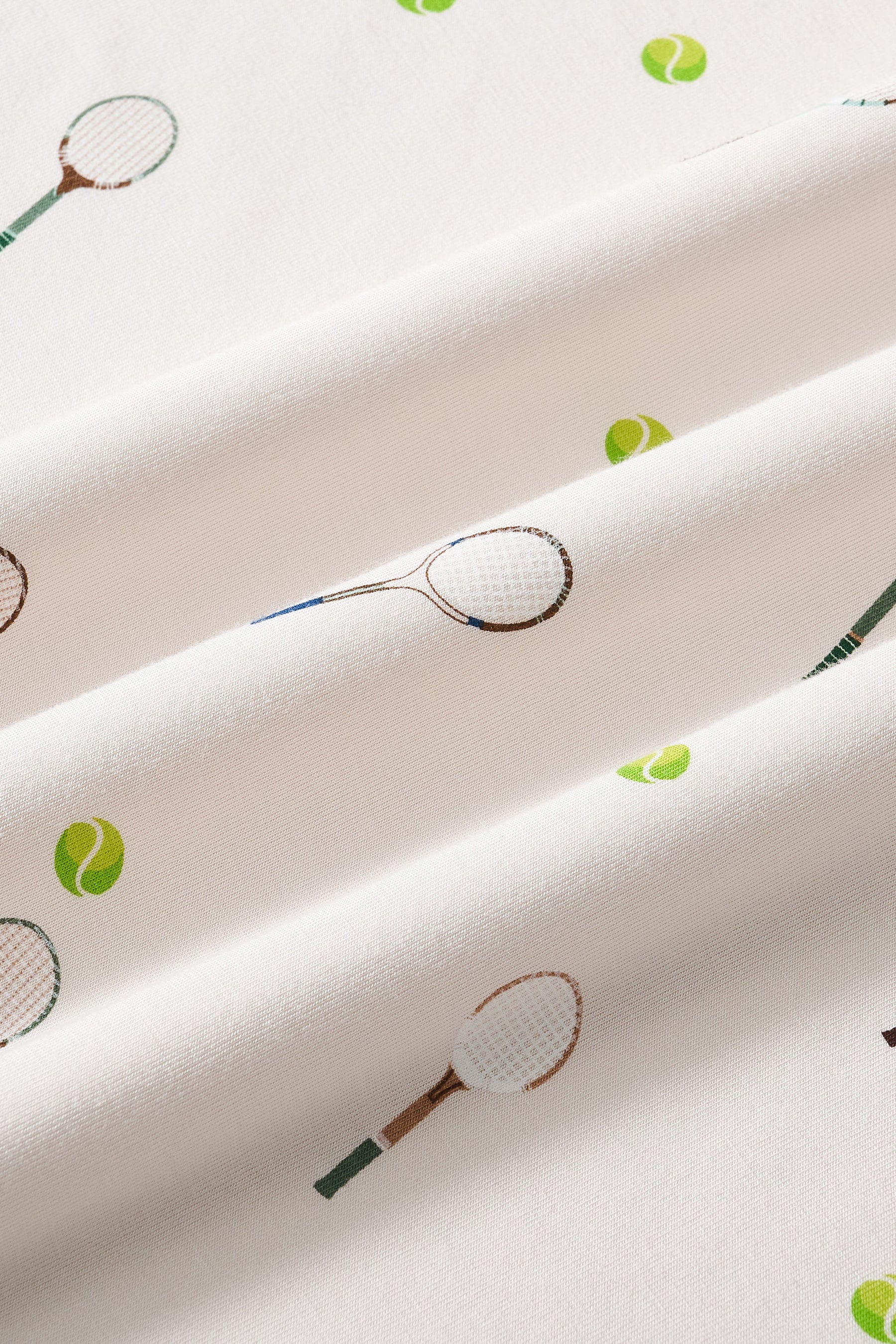 Close up of Tennis print Fabric
