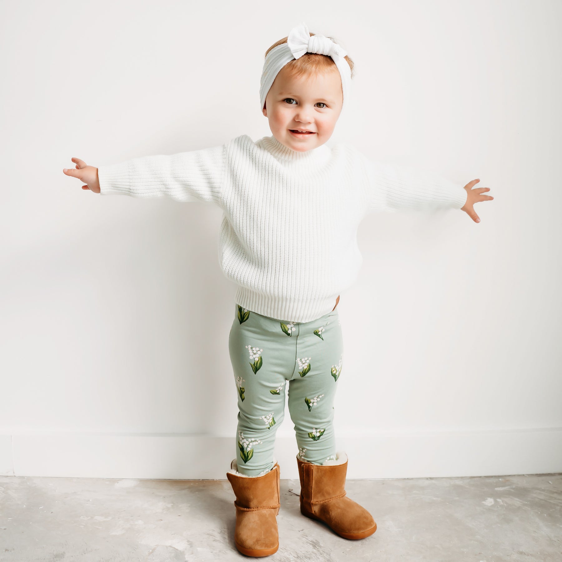 Toddler Leggings in Thyme Lily