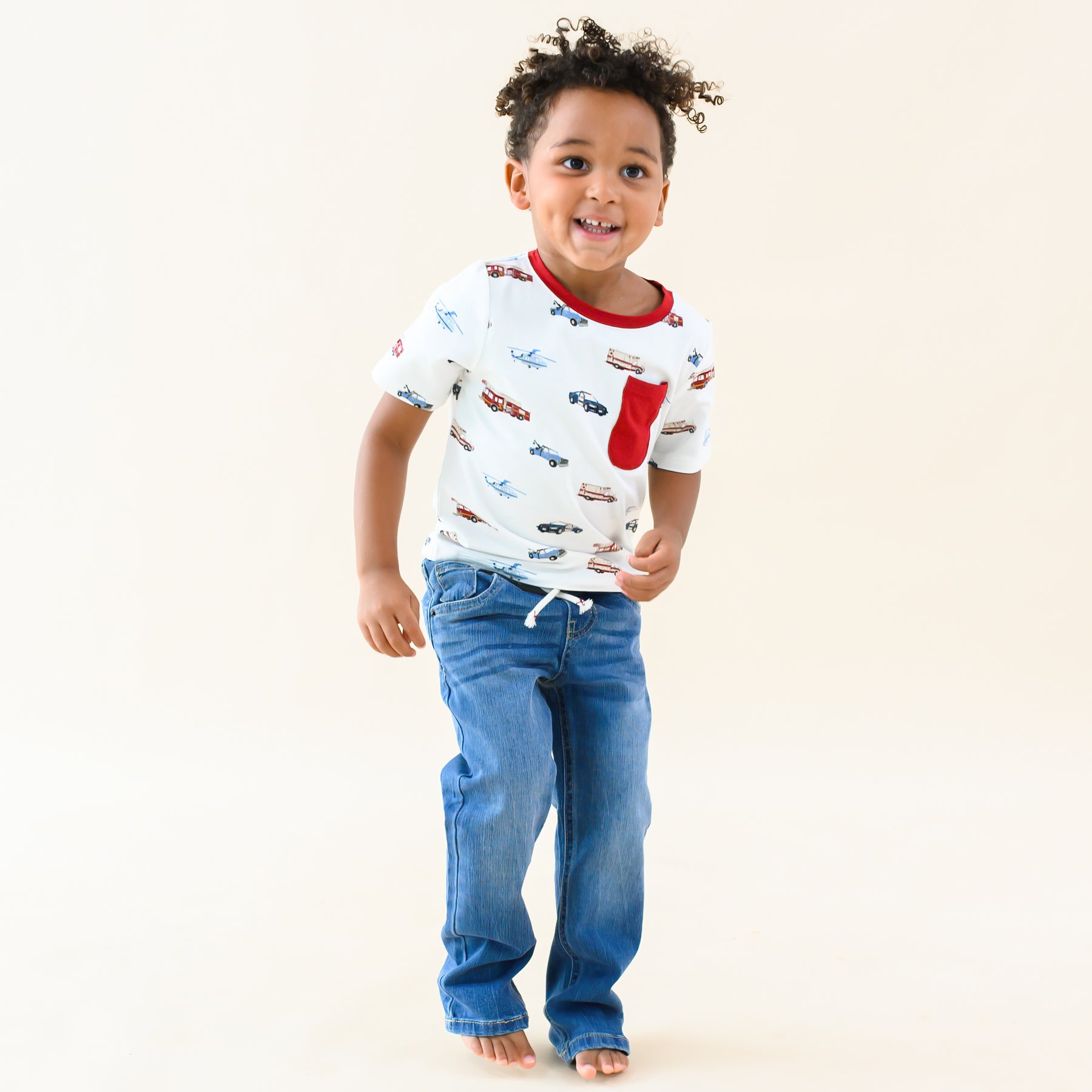 Toddler Crew Neck Tee in First Responder