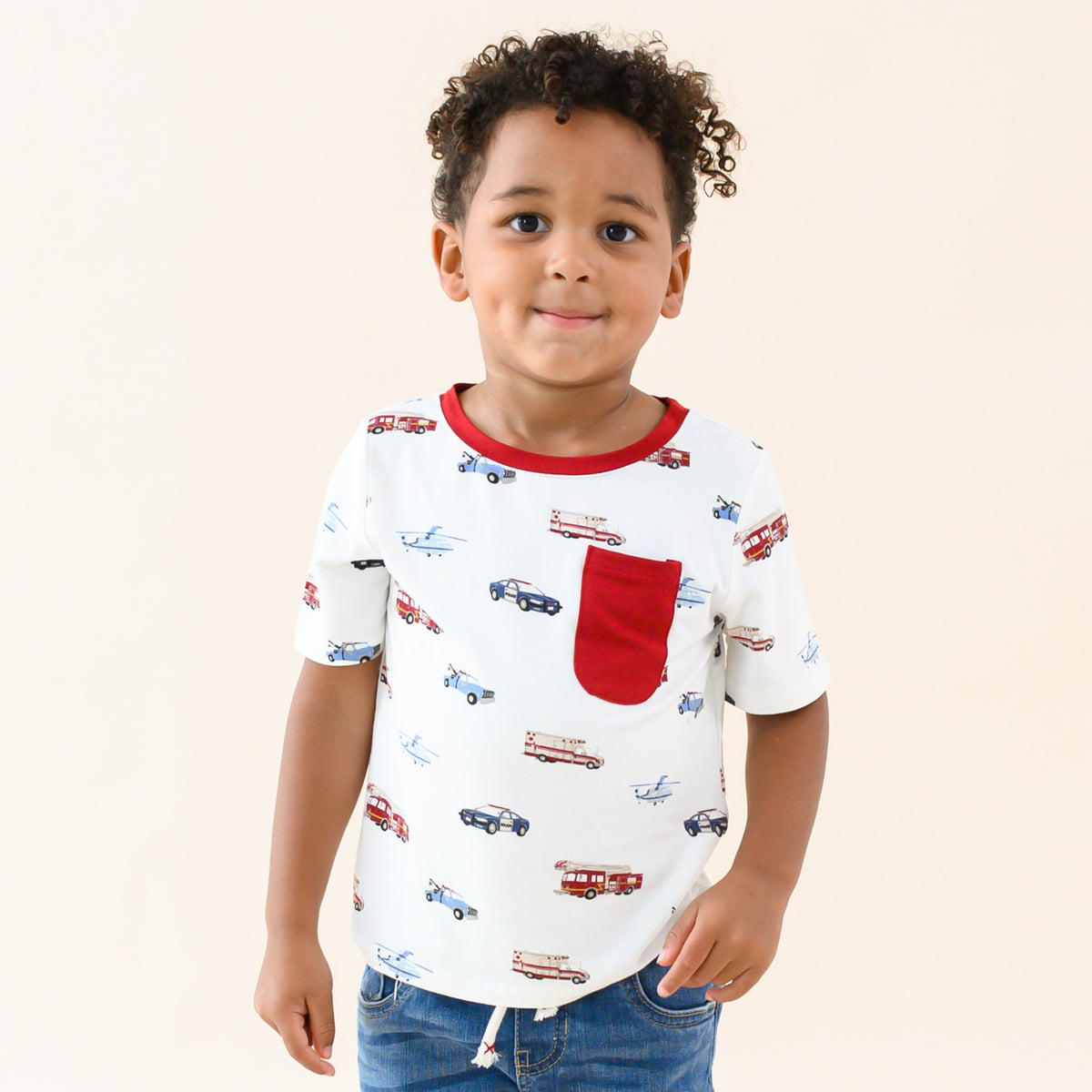 Toddler Crew Neck Tee in First Responder