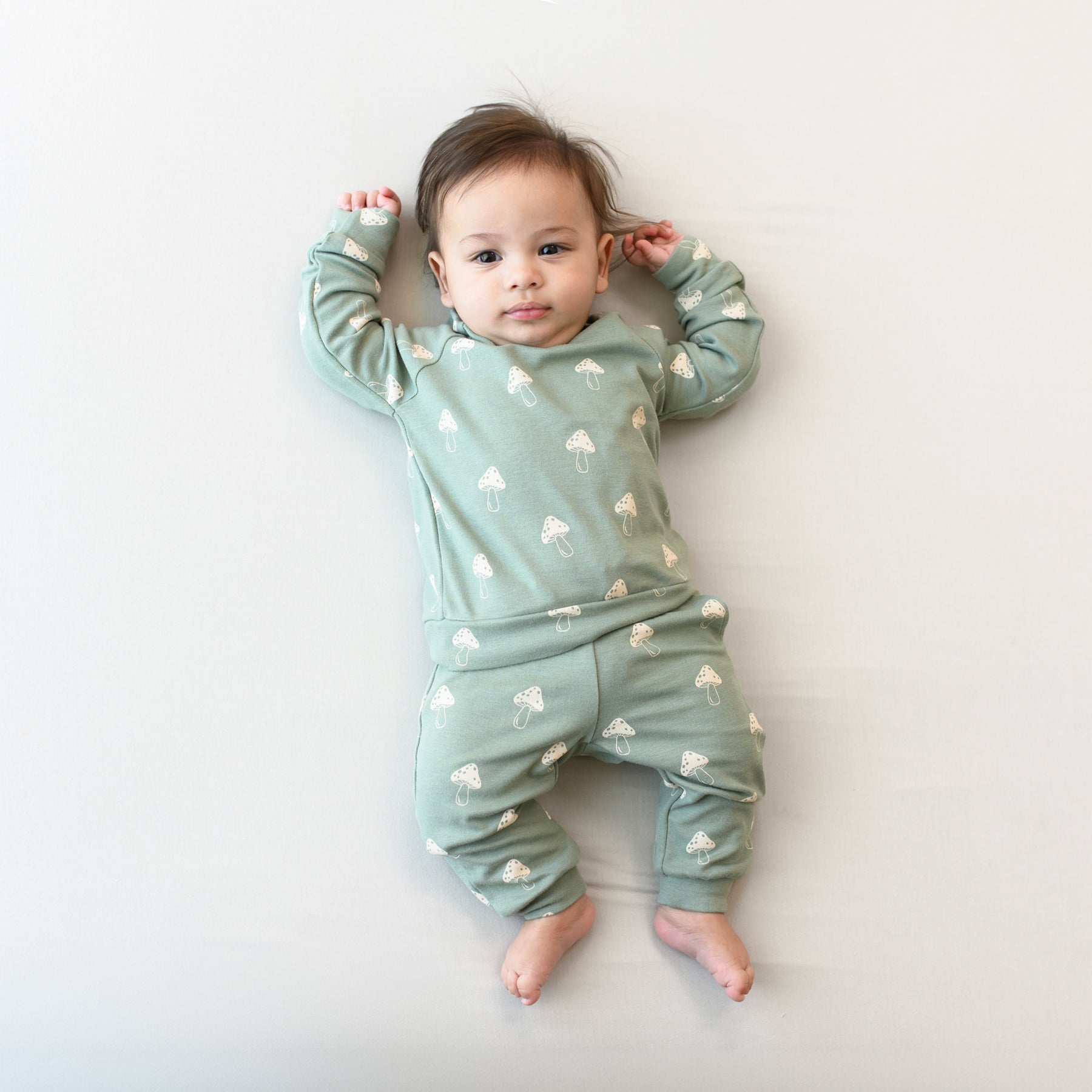 Bamboo Jersey Jogger Set in Mushroom