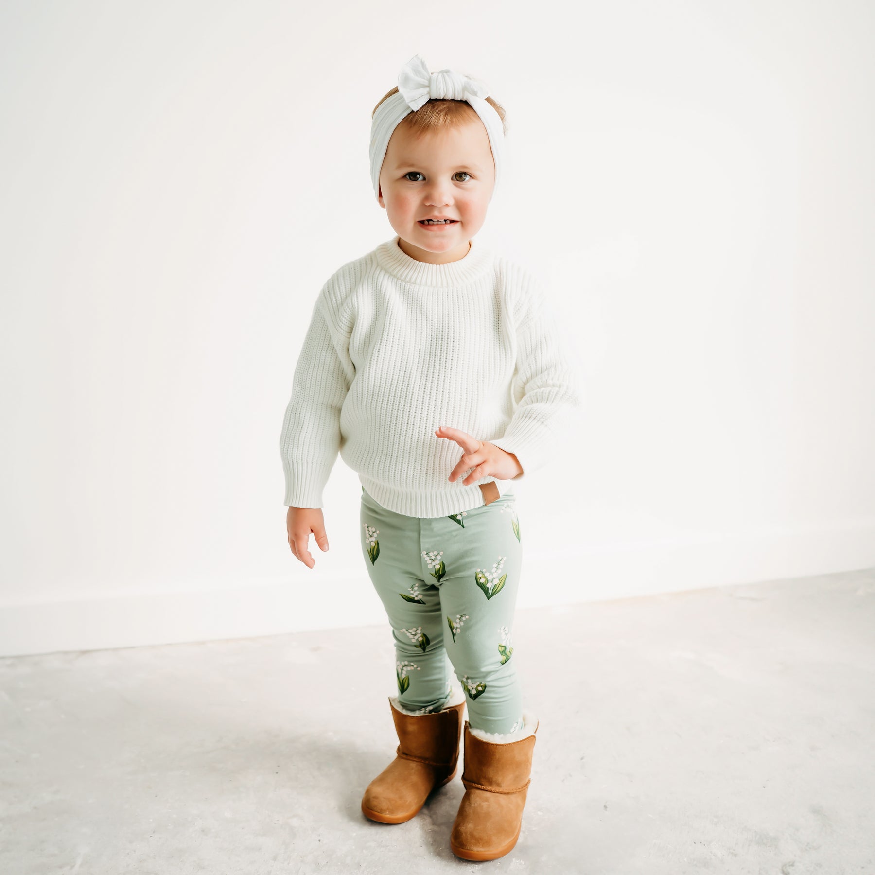 Toddler Leggings in Thyme Lily