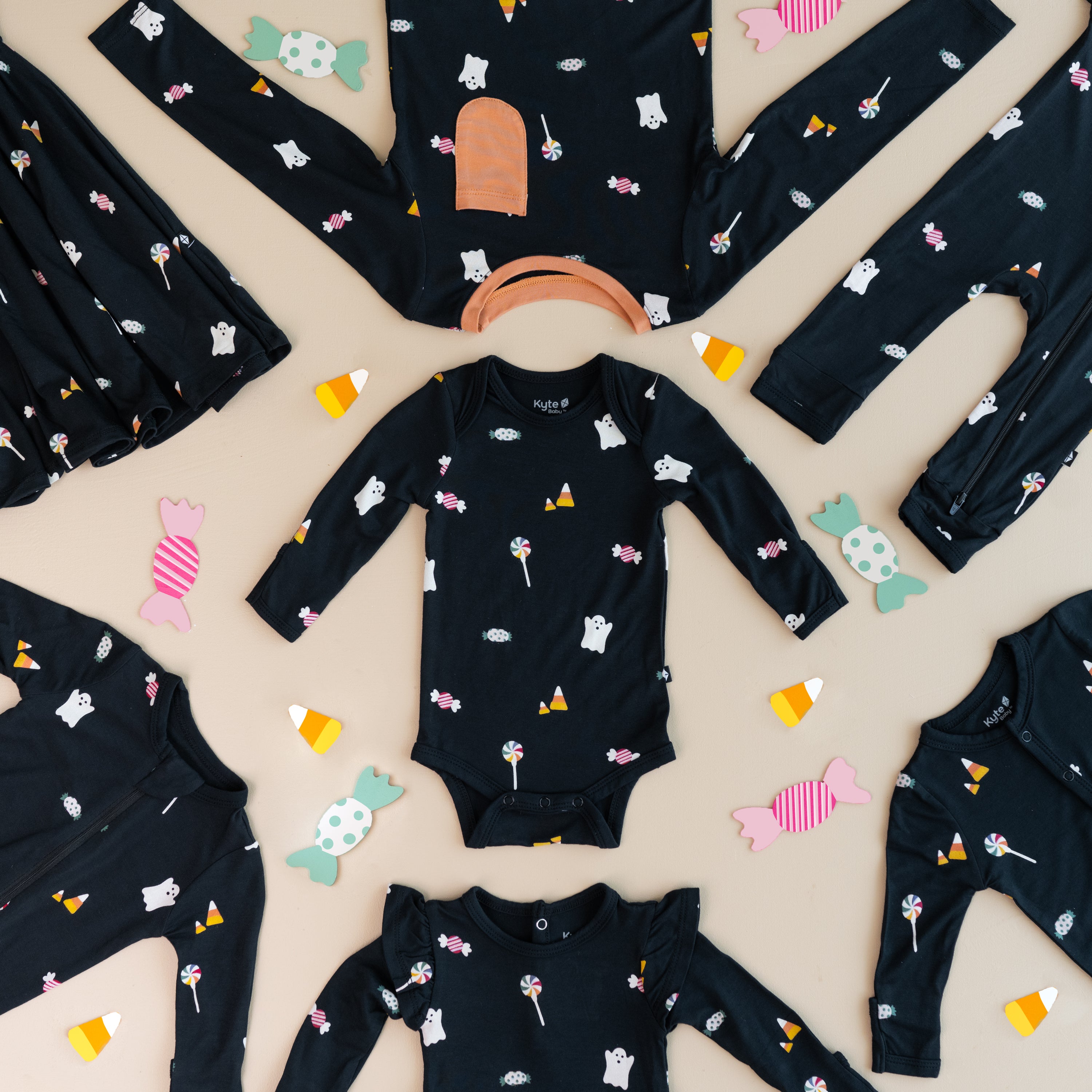 Long Sleeve Bodysuit in Trick or Treat