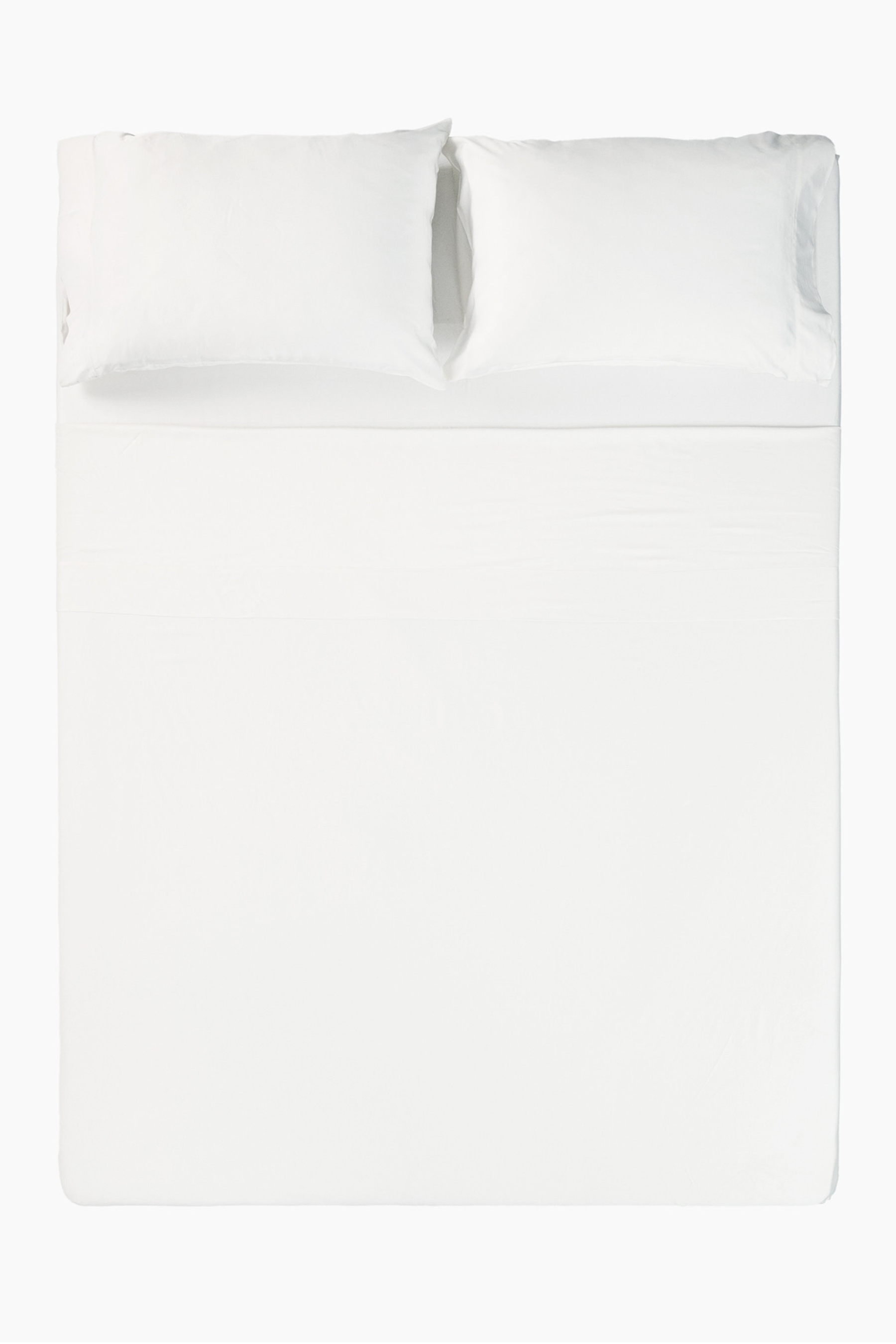 Overhead view of Shell bamboo sateen bedding set