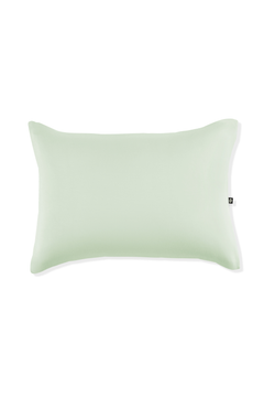 Light green pillow on a white background