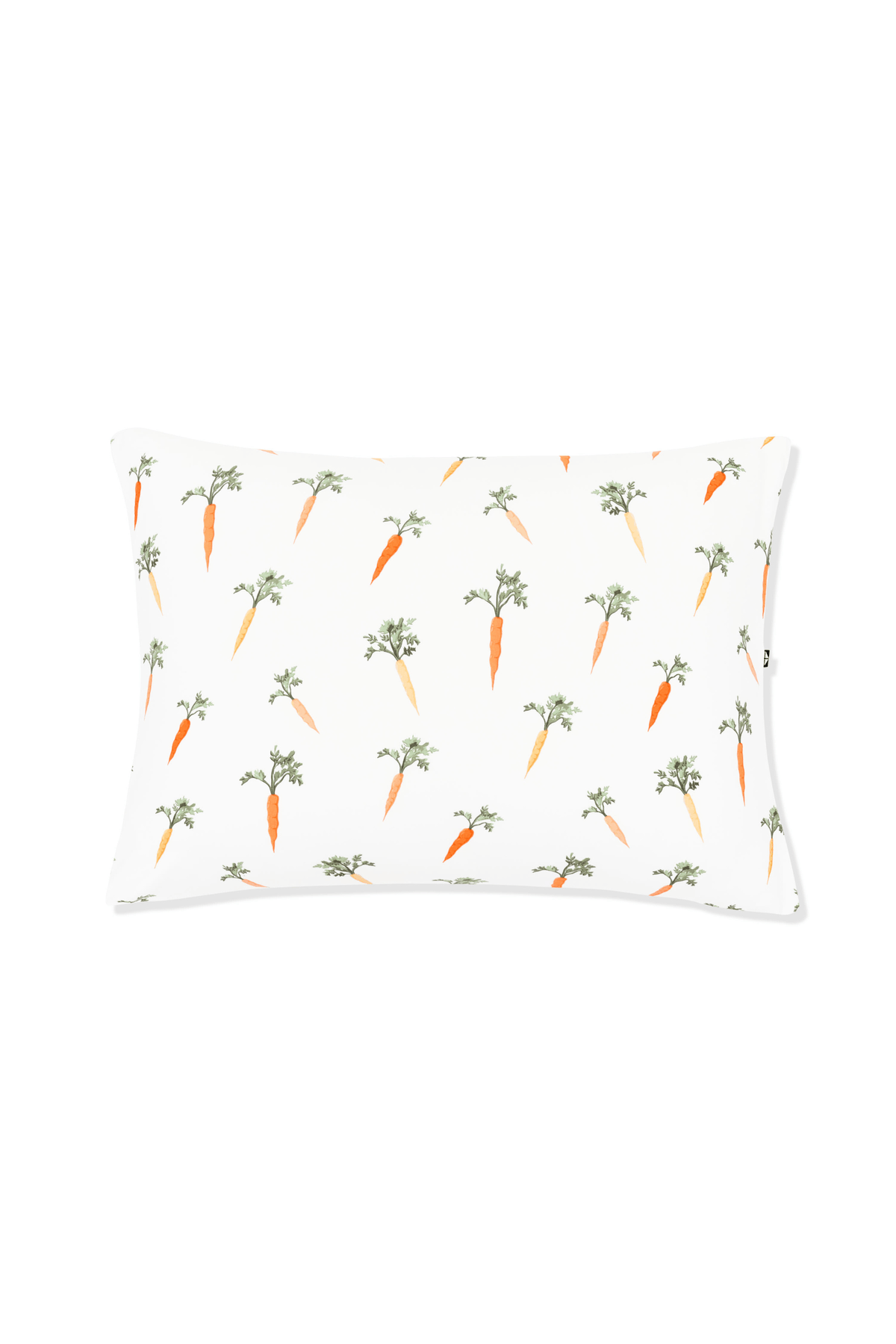 Front of the Toddler Pillowcase in Carrot showing the envelope closure