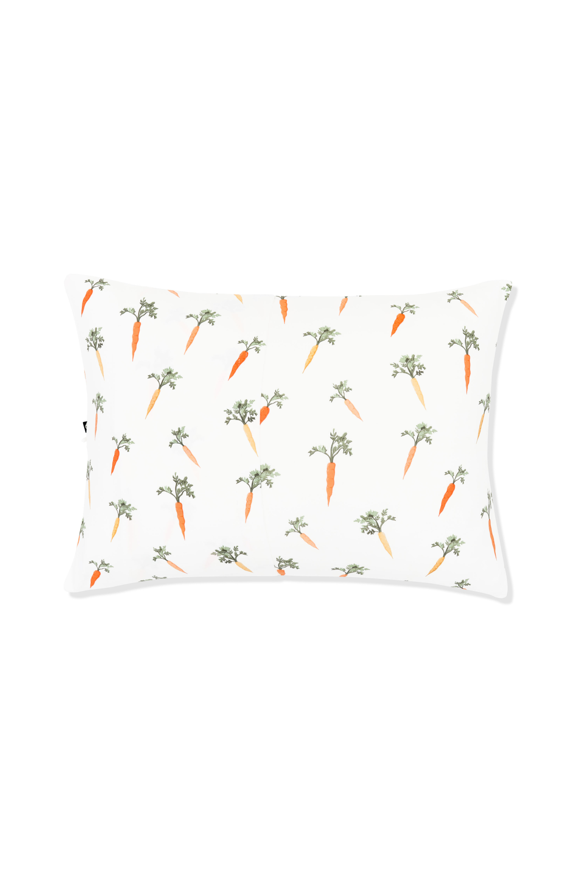 Back of the Toddler Pillowcase in Carrot showing the envelope closure